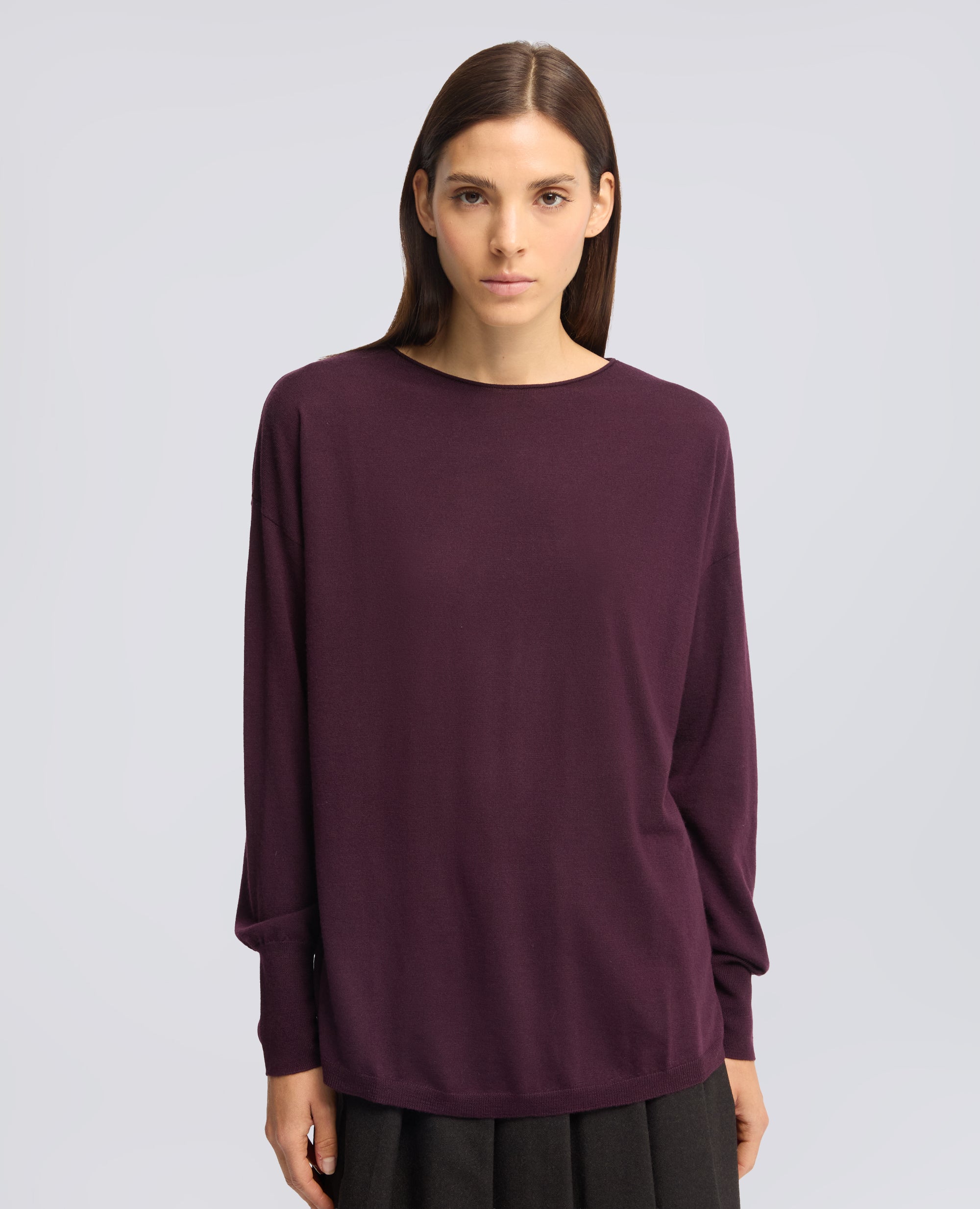 MAGLIA SCOLLO A BARCHETTA IN LANA MERINOS - BARBERA - ASPESI