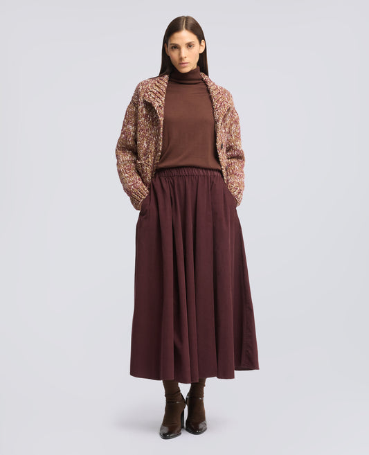 MAGLIA DOLCEVITA IN LANA MERINOS - BROWN