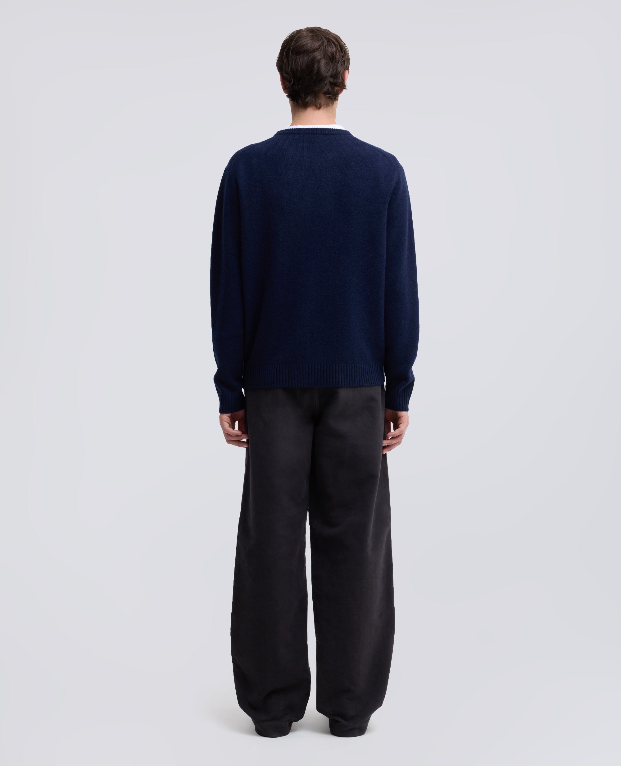 RUNDHALS-STRICKPULLOVER AUS KASCHMIR - BLU - ASPESI