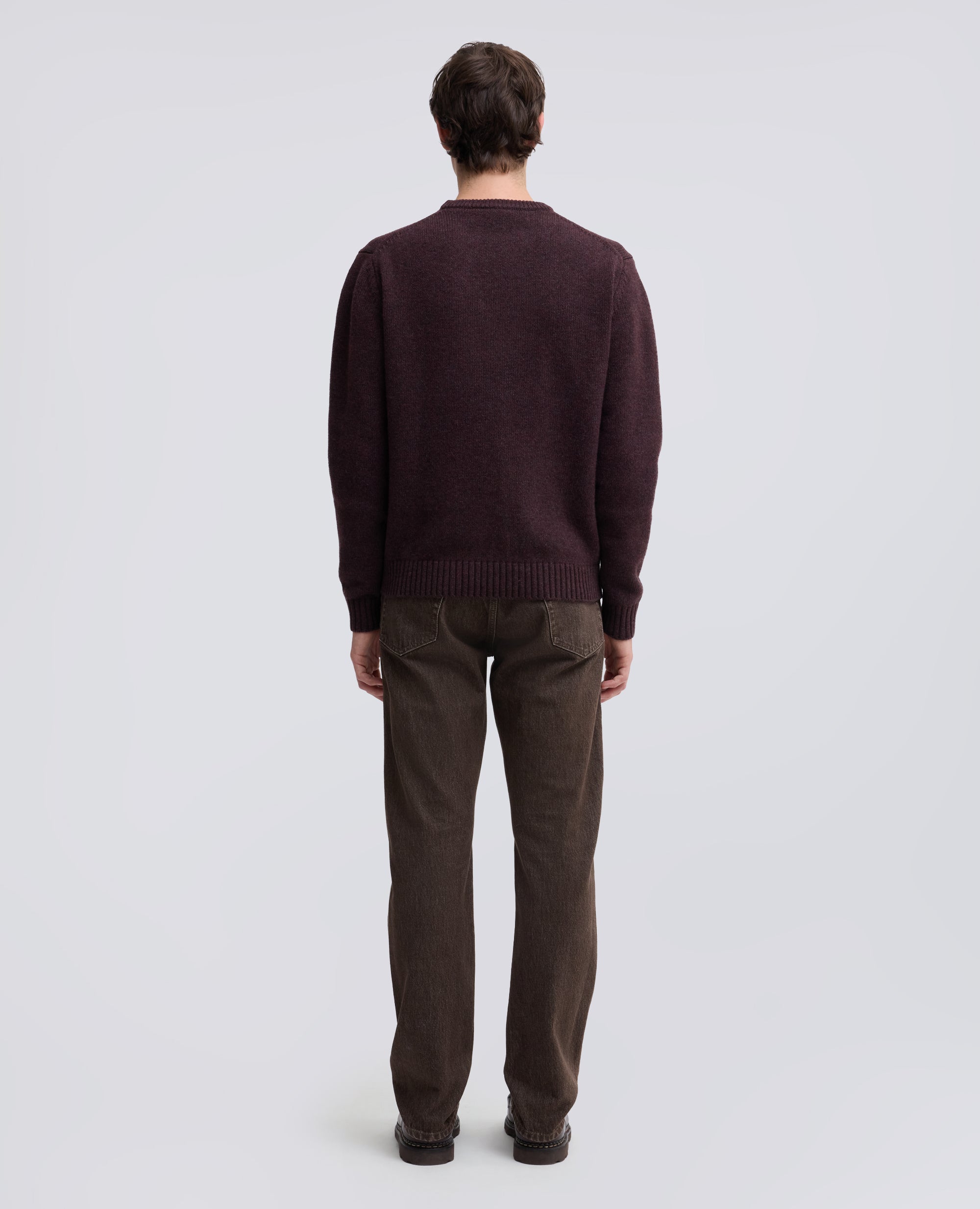 MAGLIA GIROCOLLO IN MISTO LANA E NYLON - ROSSO - ASPESI