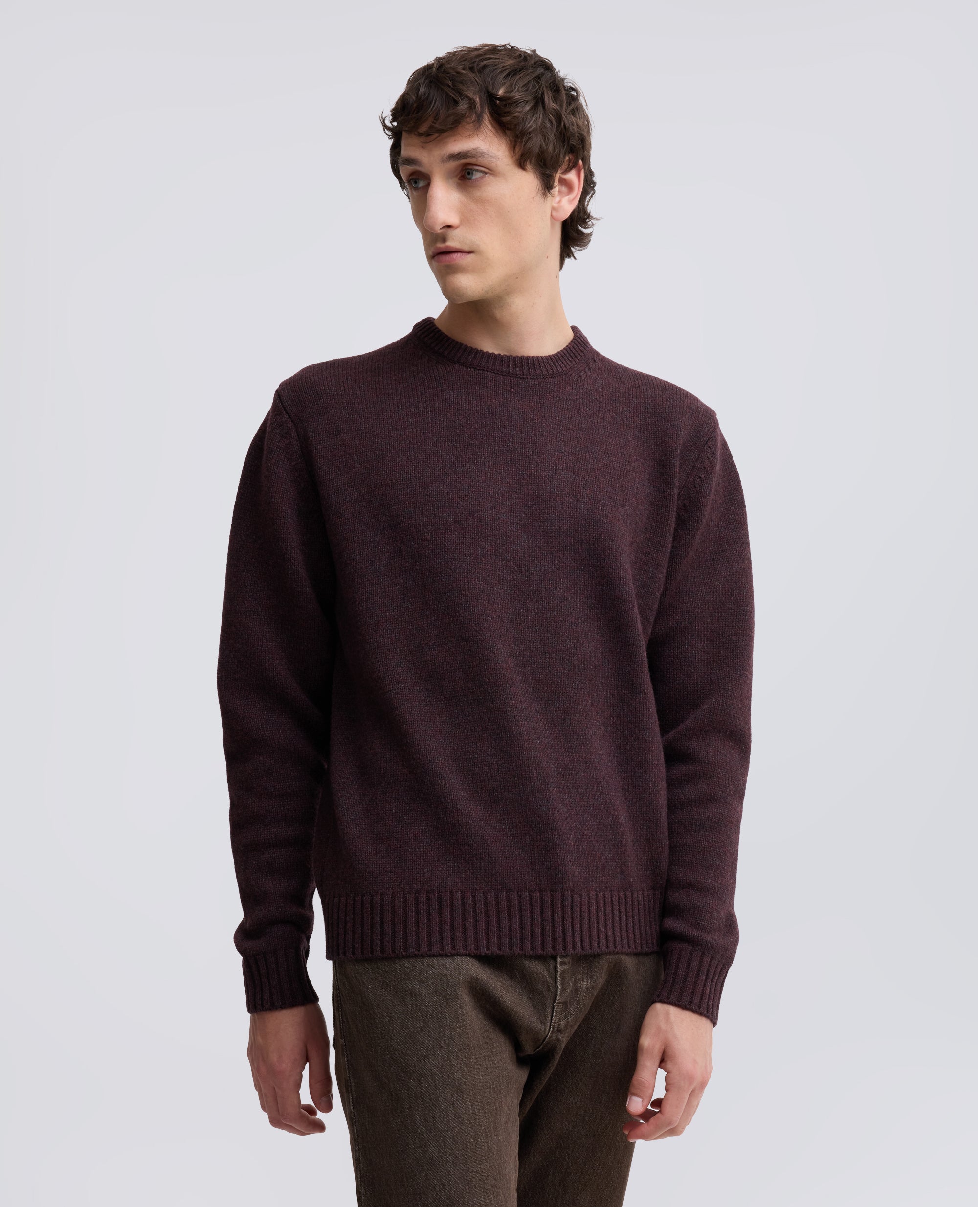 MAGLIA GIROCOLLO IN MISTO LANA E NYLON - ROSSO - ASPESI
