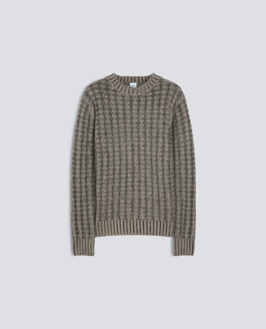 MAGLIA GIROCOLLO IN LANA SHETLAND - GRIS