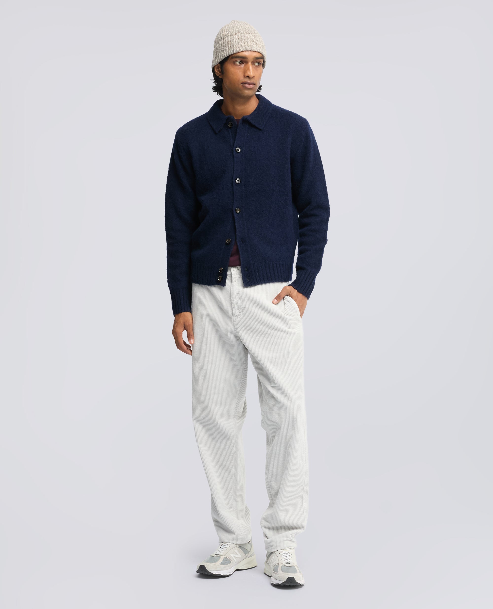 CARDIGAN CAMICIA IN LANA SHETLAND - NAVY - ASPESI