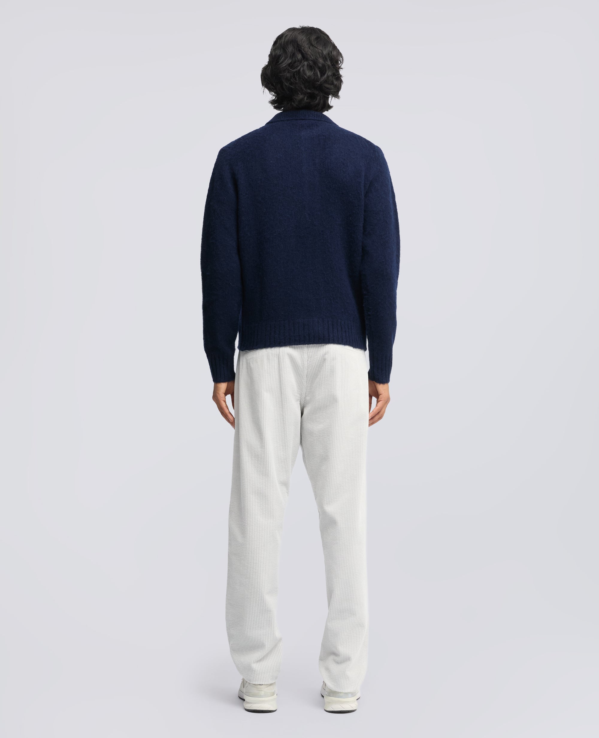 CARDIGAN CAMICIA IN LANA SHETLAND - NAVY - ASPESI