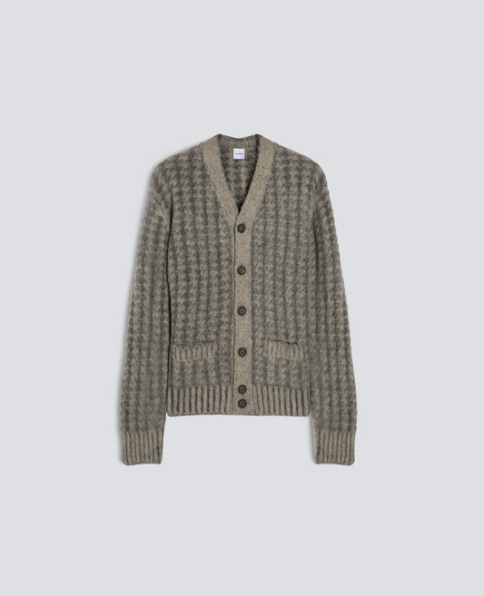 CARDIGAN IN LANA SHETLAND - GREY