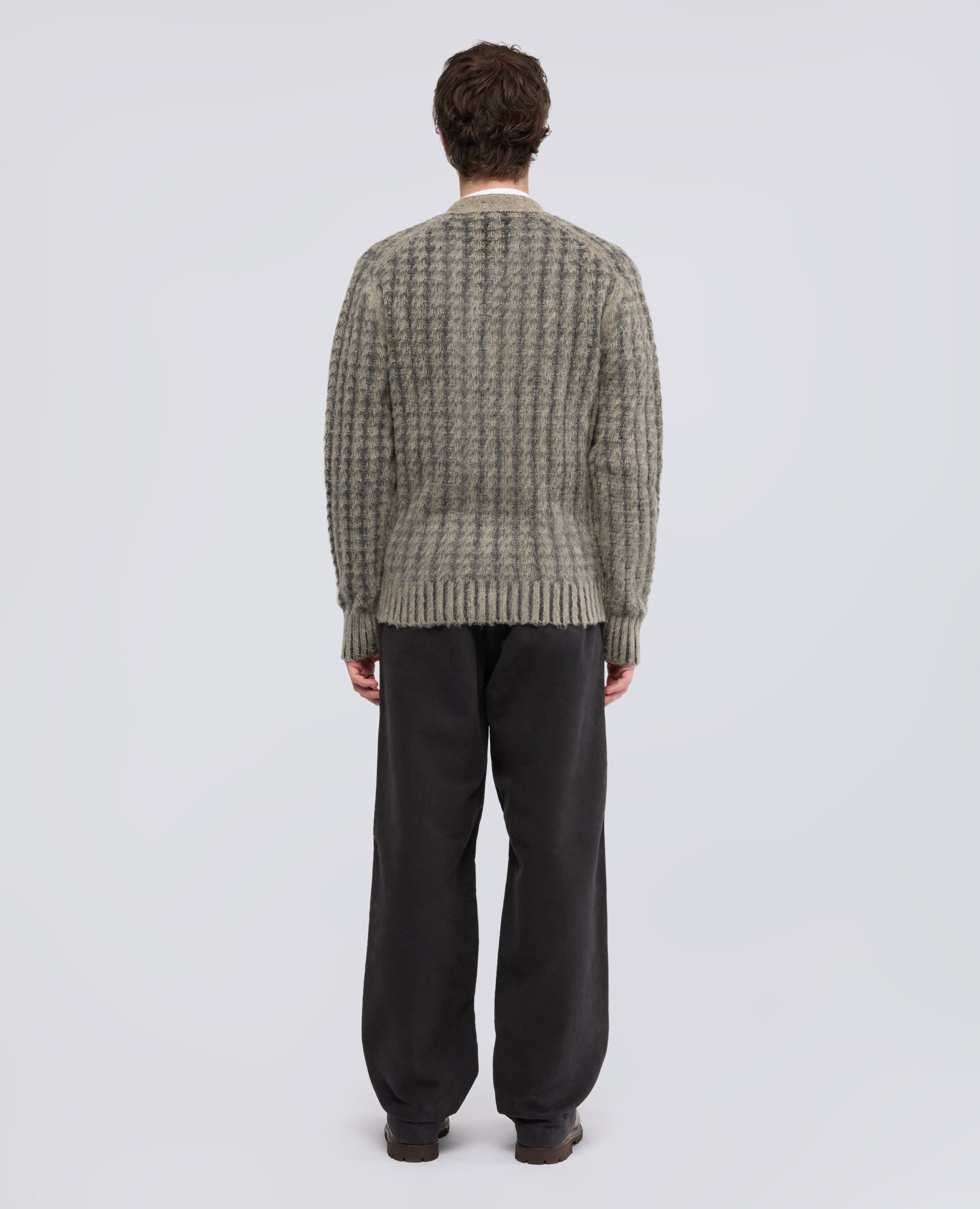 CARDIGAN IN LANA SHETLAND - GREY - ASPESI