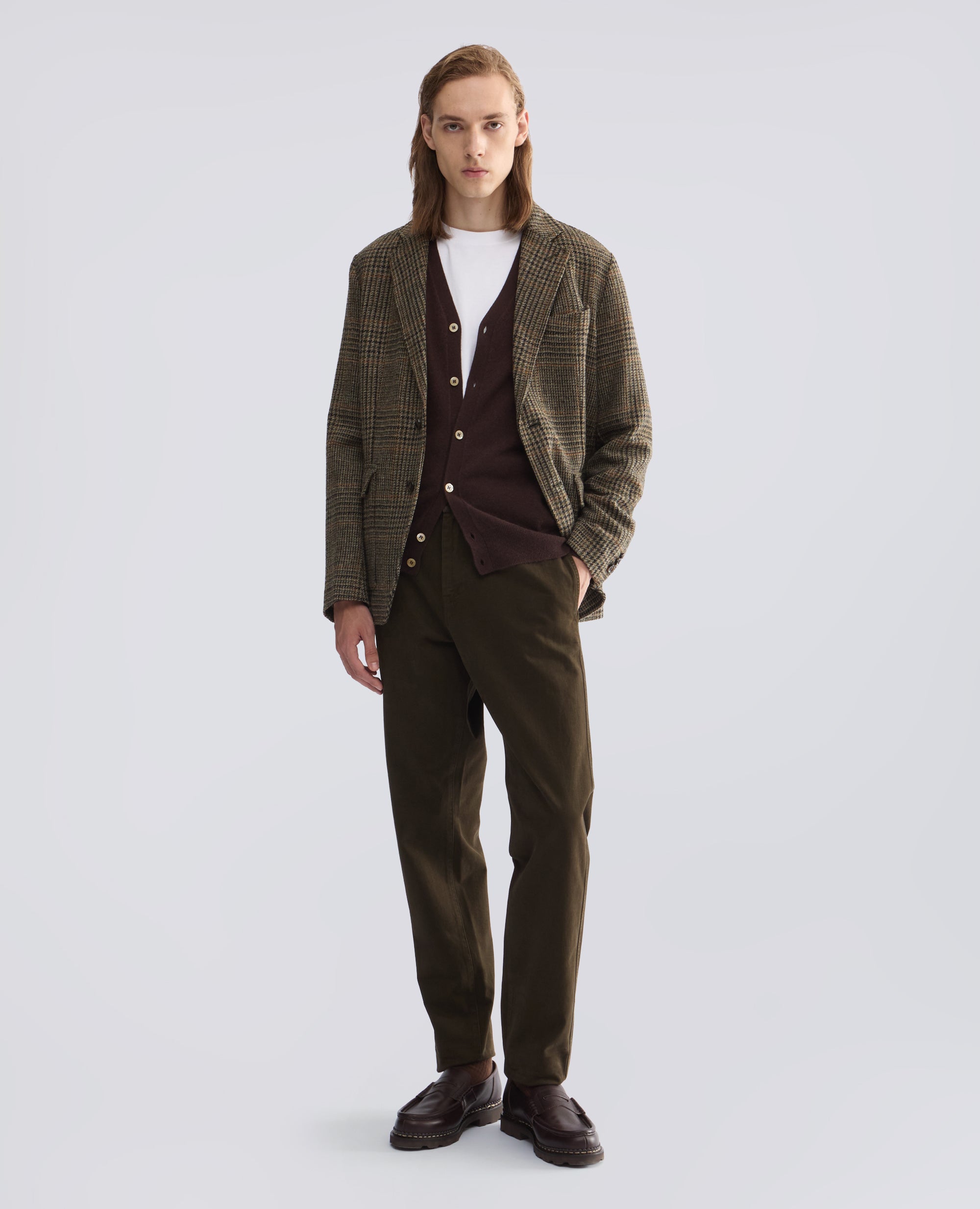 CARDIGAN IN LANA E CASHMERE - MARRONE - ASPESI