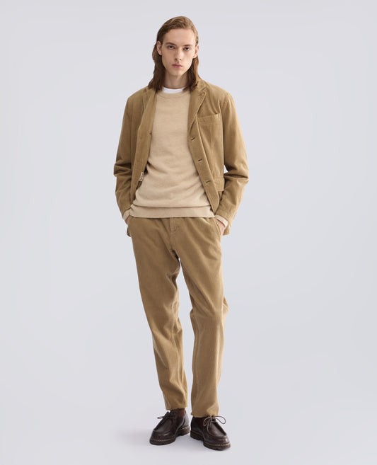 WOOL, YAK AND CASHMERE BLEND CREW-NECK KNIT - NATURAL - ASPESI