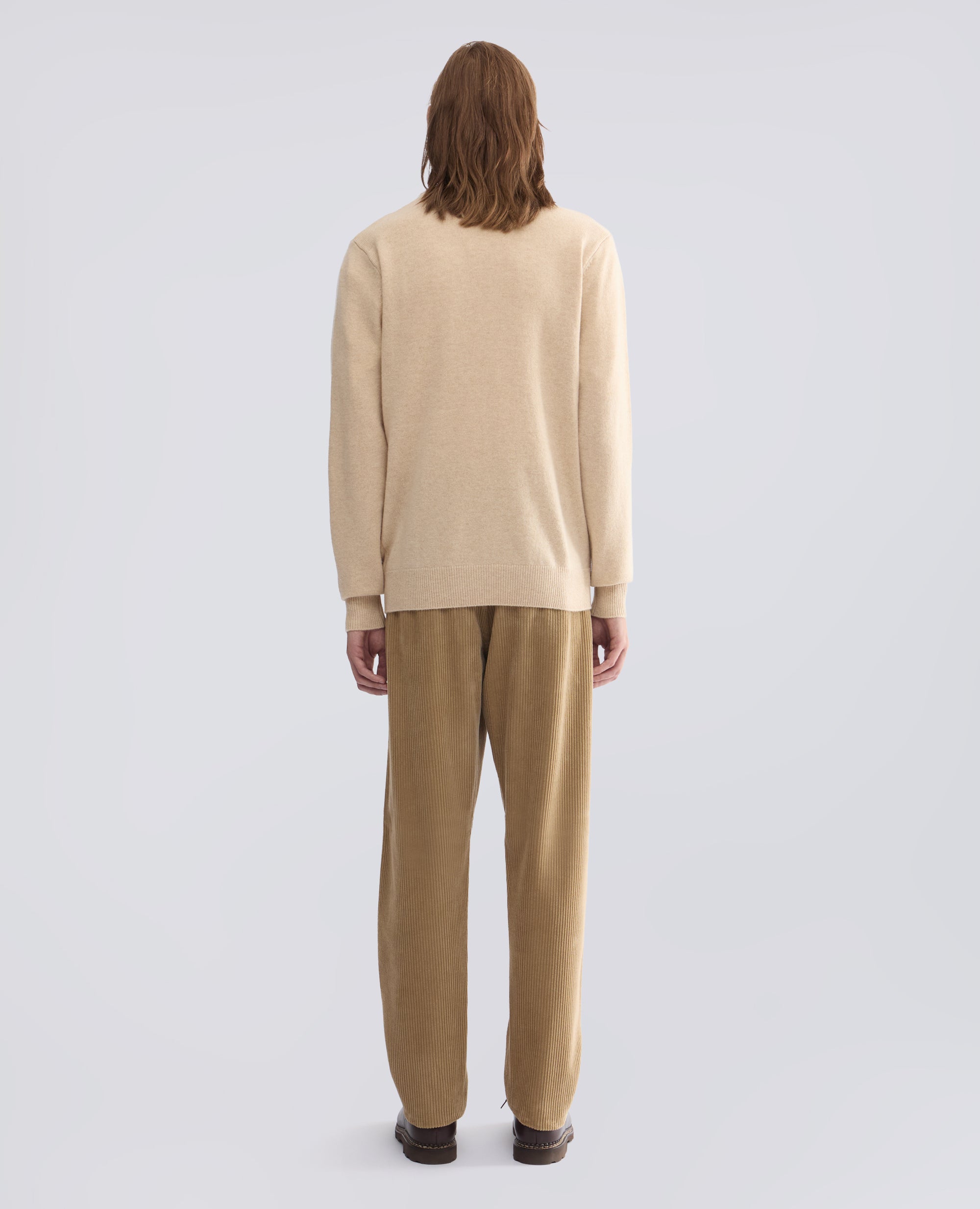 PULL RAS DU COU EN MELANGE LAINE, YAK ET CACHEMIRE - NATUREL - ASPESI