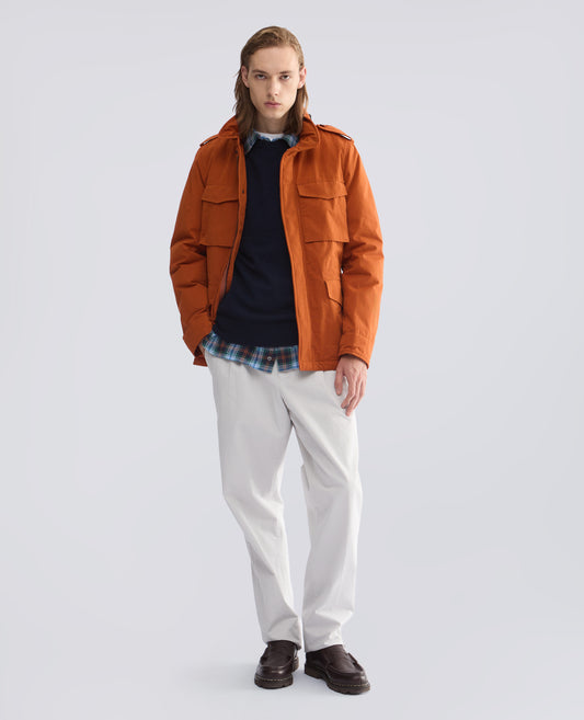 WOOL, YAK AND CASHMERE BLEND CREW-NECK KNIT - BLUE - ASPESI