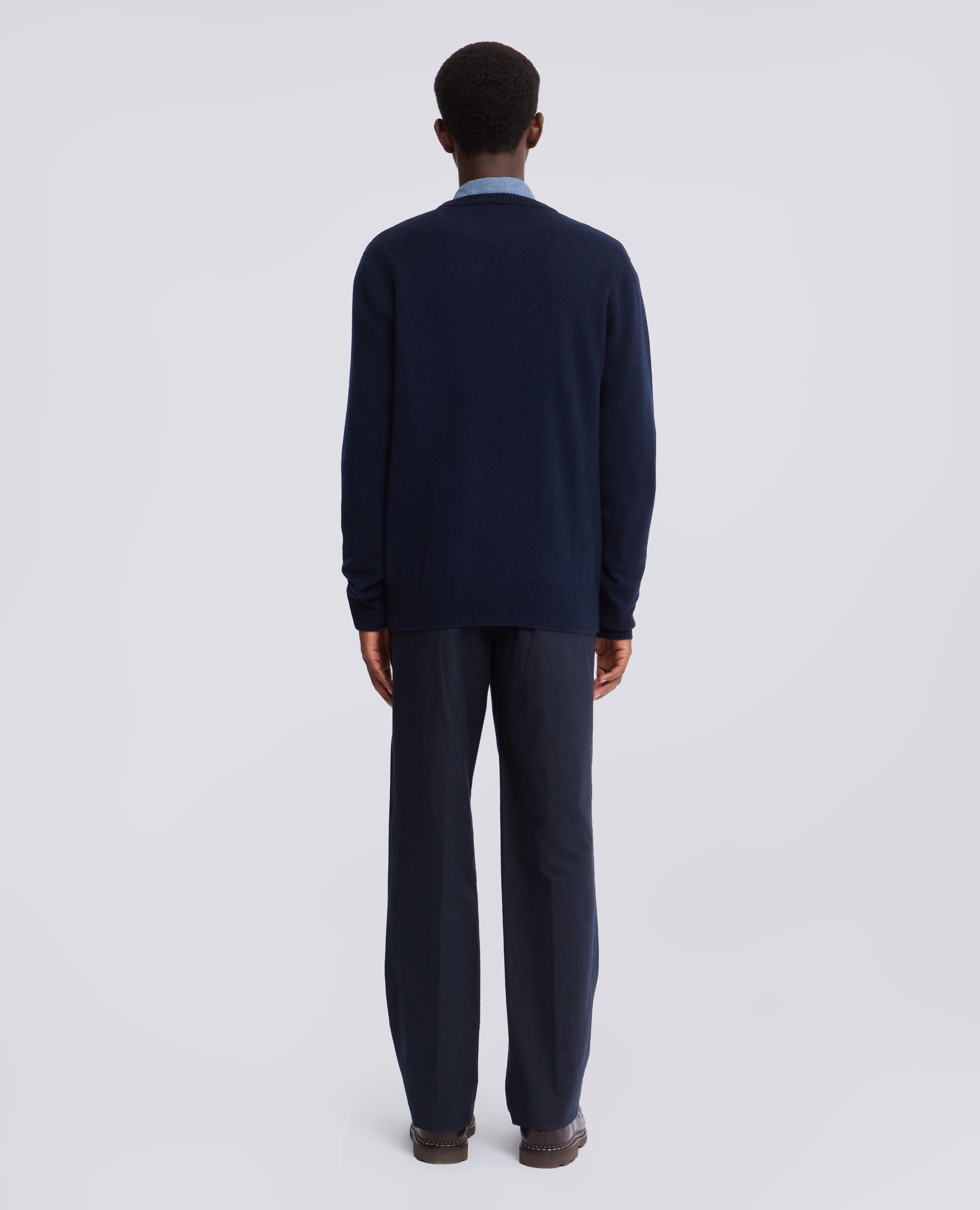 MAGLIA GIROCOLLO IN LANA, YAK E CASHMERE - BLU - ASPESI