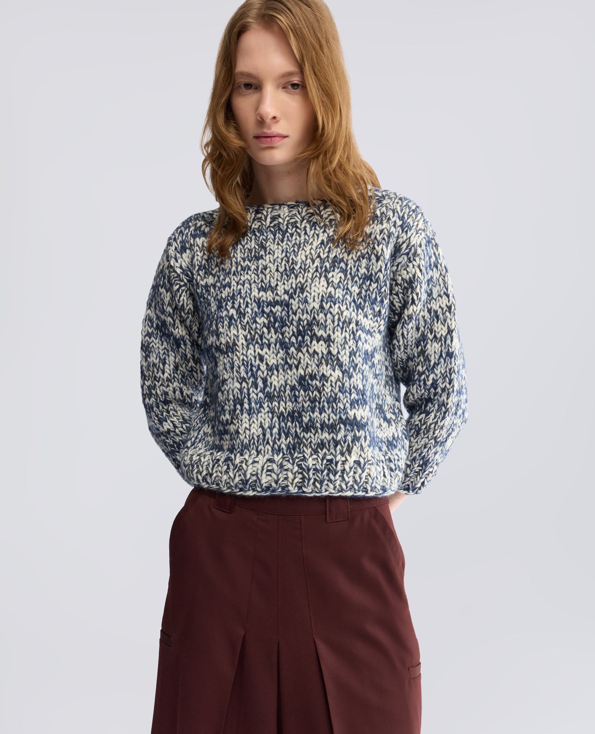 MAGLIA IN LANA VERGINE E MOHAIR FATTA A MANO - MULTICOLOR - ASPESI