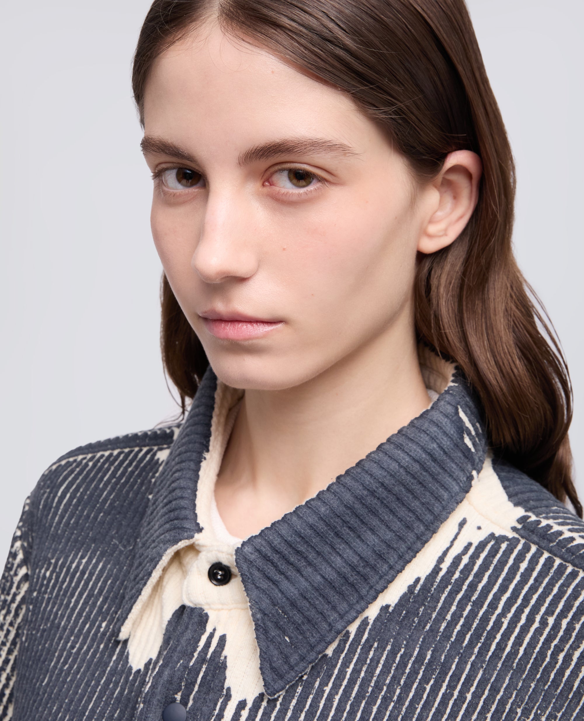 CAMICIA LIMITED EDITION NABA X ASPESI A COSTE IN MISTO LANA E CASHMERE PLACCATO-NATURALE-NATURAL-NATURAL-NATURLICH-NATUREL
