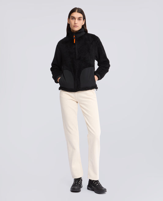 POLAR HIGH LOFT CON CUELLO ALTO EN TEJIDO TECNICO - NEGRO - ASPESI