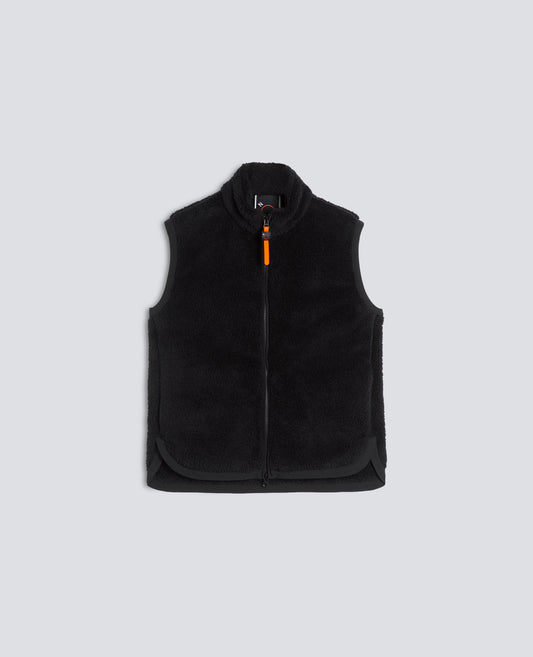GILET IN PILE CON COLLO ALTO - NERO - ASPESI