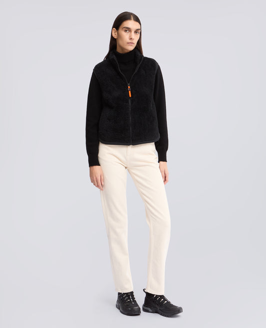 GILET IN PILE CON COLLO ALTO - NERO - ASPESI