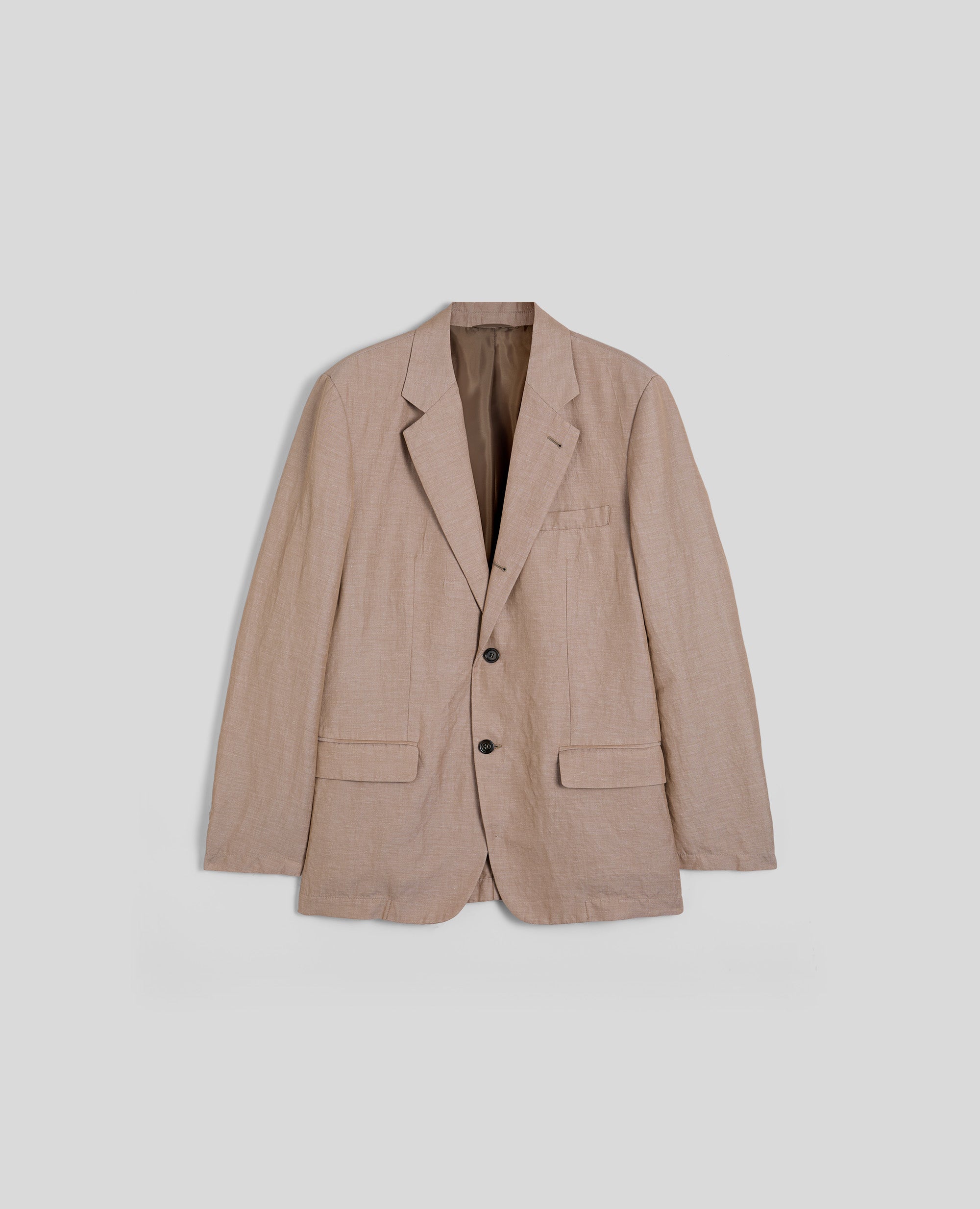 BLAZER JAMES IN TWILL DI COTONE-BEIGE-BEIGE-BEIS-BEIGE-BEIGE