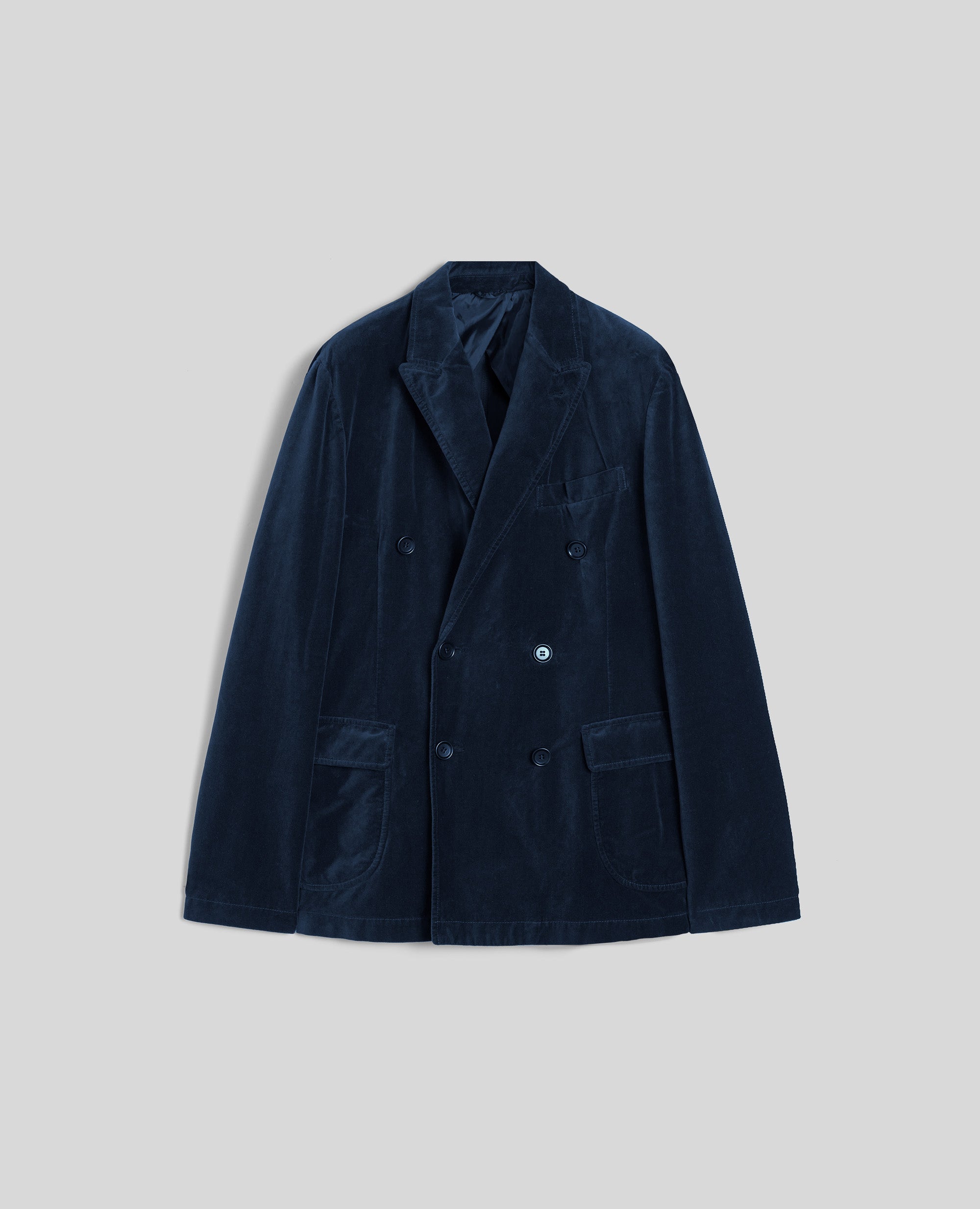 BLAZER SUGIMOTO WINT IN VELLUTO-NAVY-NAVY-AZUL MARINO-NAVY-NAVY