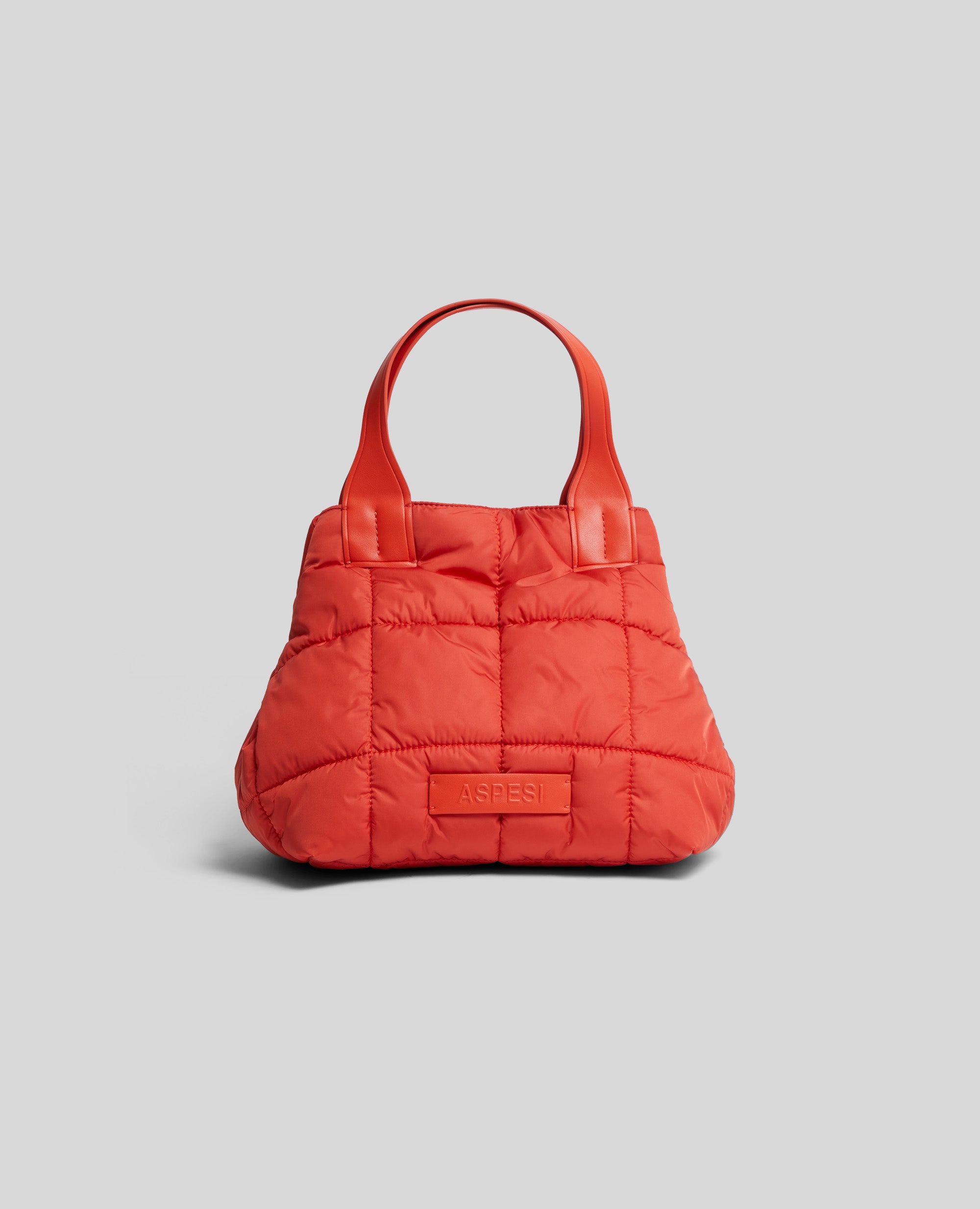 BORSA SHOPPER IN NYLON RICICLATO-ARANCIO-ORANGE-NARANJA-ORANGE-ORANGE