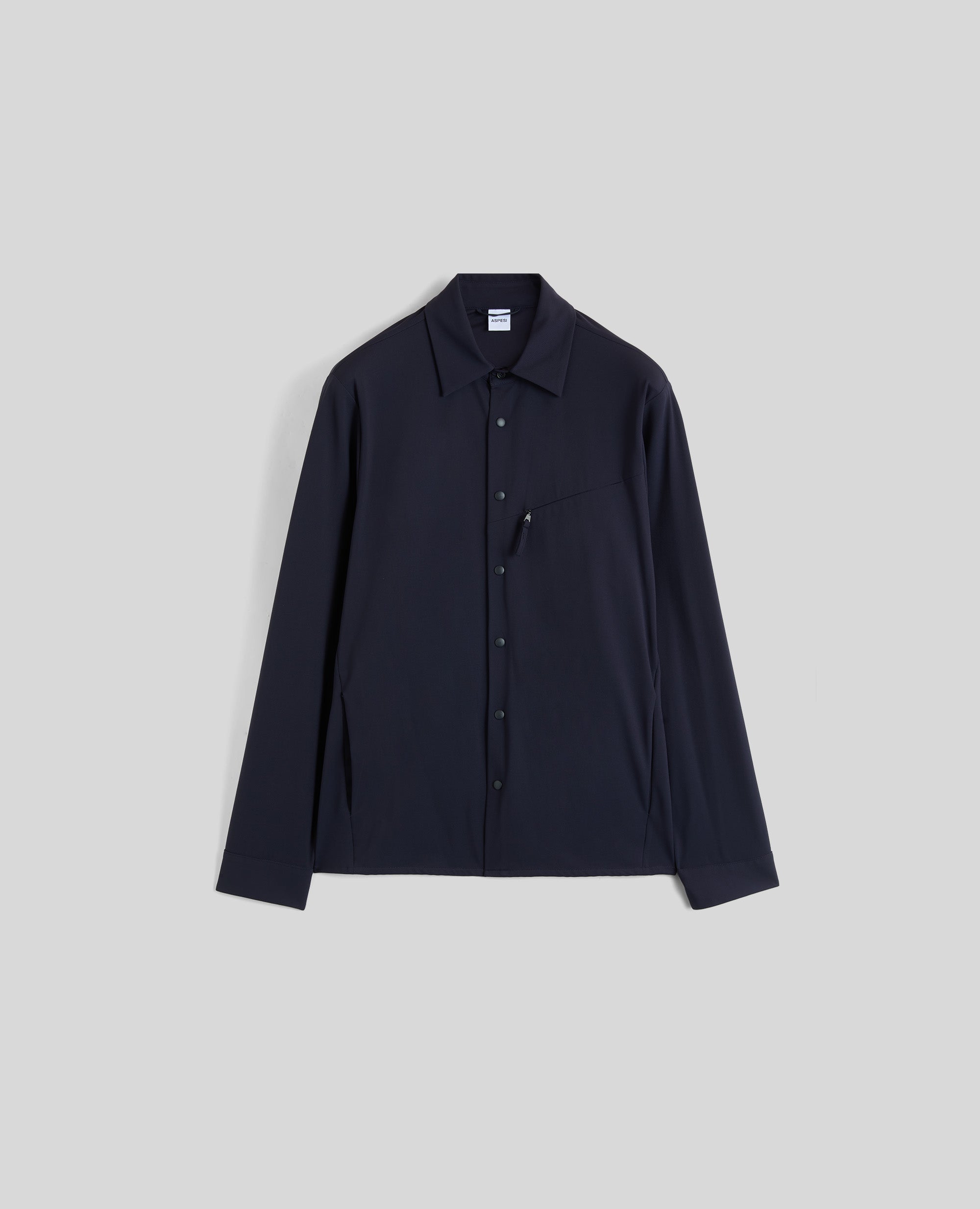 CAMICIA BYRNE IN TWILL-NAVY-NAVY-AZUL MARINO-NAVY-NAVY