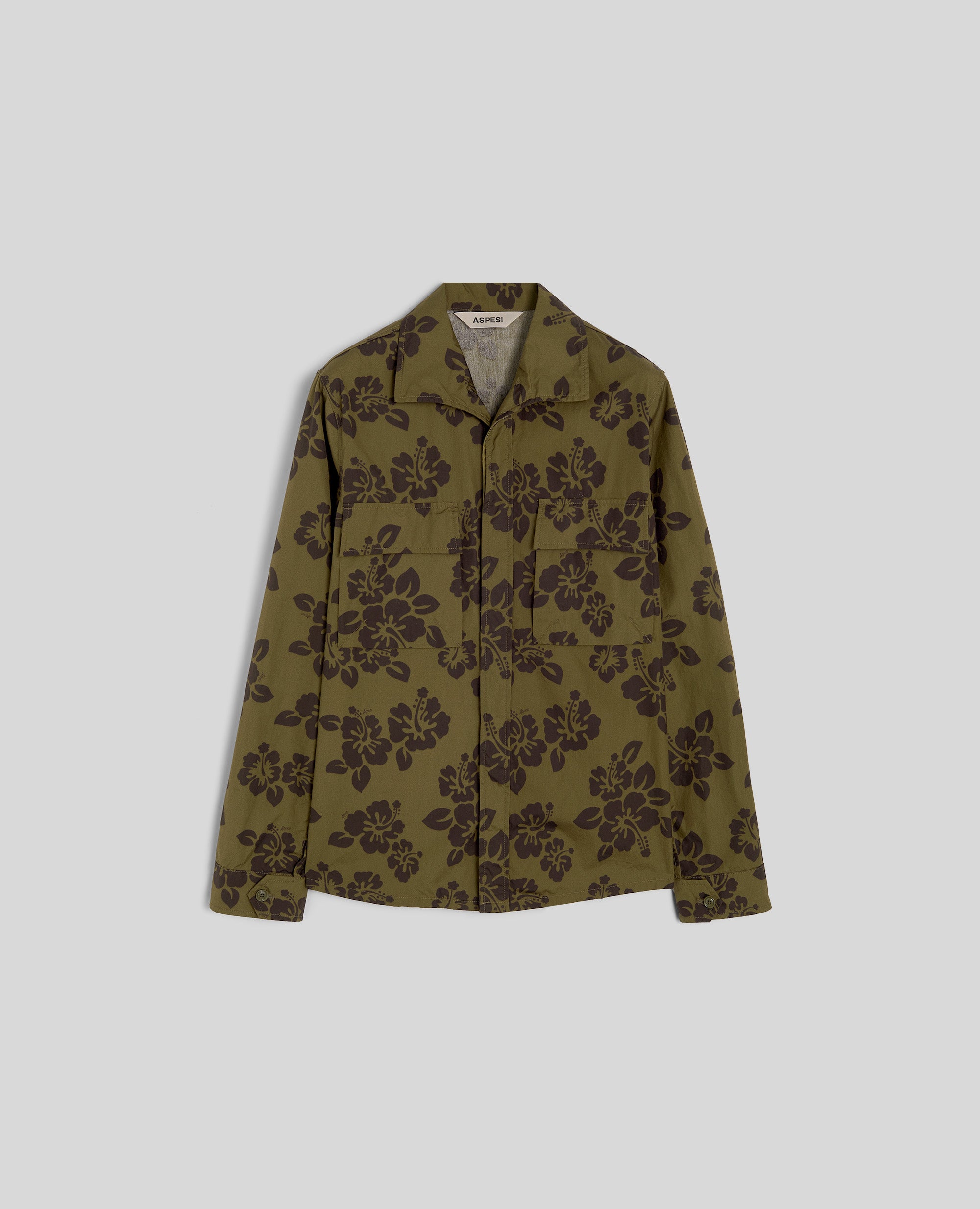 CAMICIA CAPA CON STAMPA HIBISCUS-FIORE MILITARE-FIORE MILITARE-FIORE MILITARE-FIORE MILITARE-FIORE MILITARE