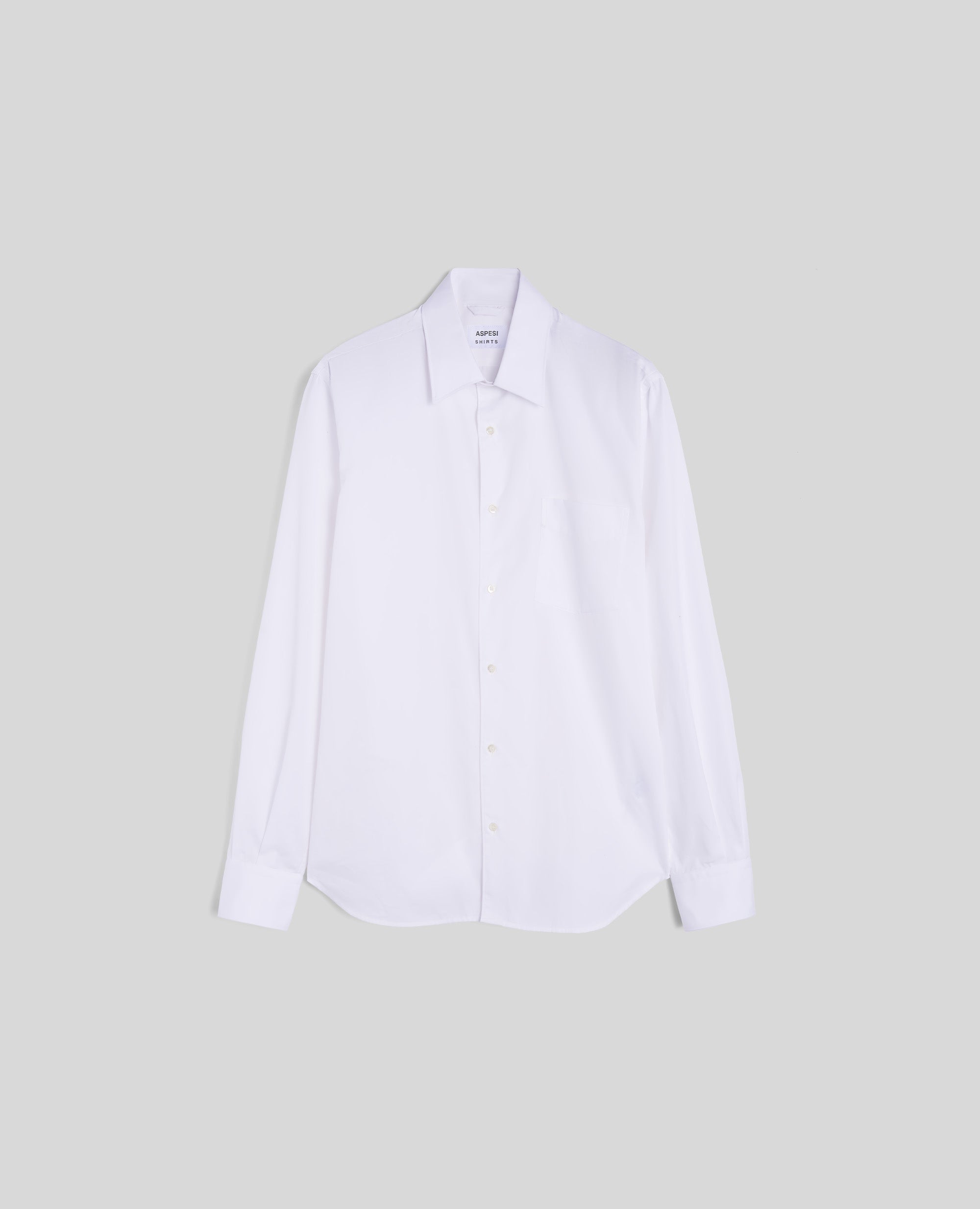 CAMICIA CLASSICA IN COTONE CON TASCHINO-BIANCO-WHITE-BLANCO-WEISS-BLANC