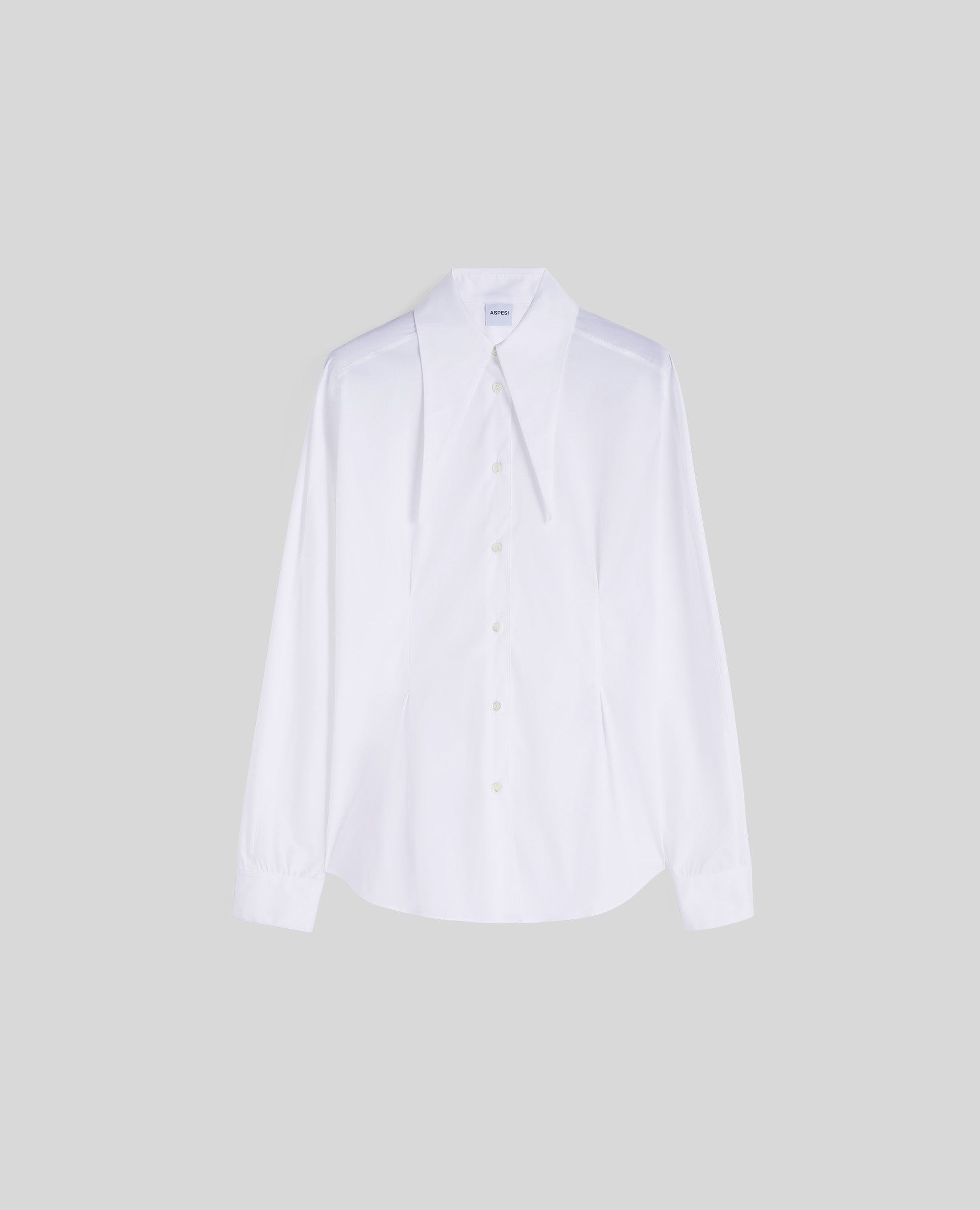 CAMICIA CON COLLO ANNODABILE-BIANCO-WHITE-BLANCO-WEISS-BLANC