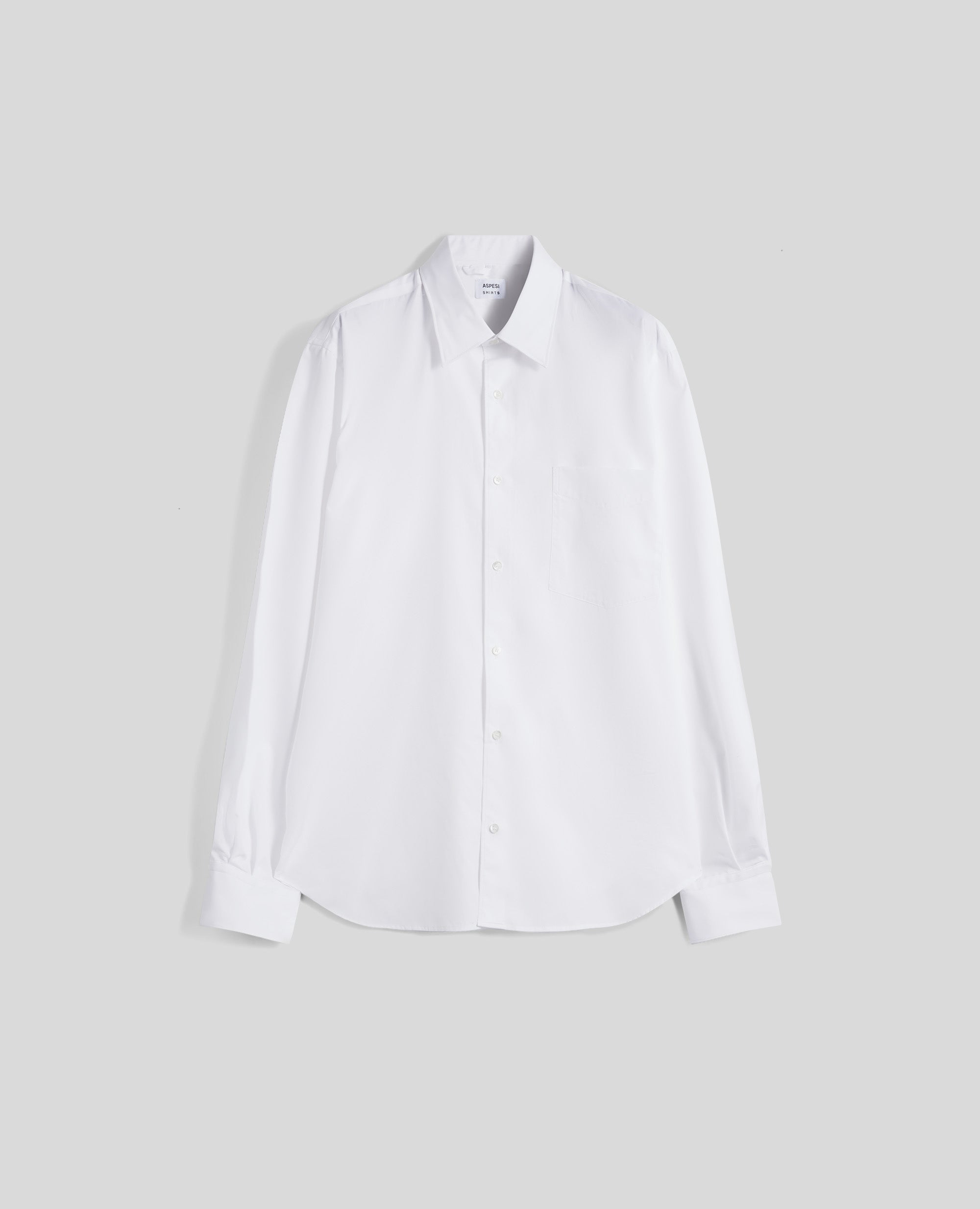 CAMICIA ELEGANTE IN POPELINE DI COTONE-BIANCO-WHITE-BLANCO-WEISS-BLANC