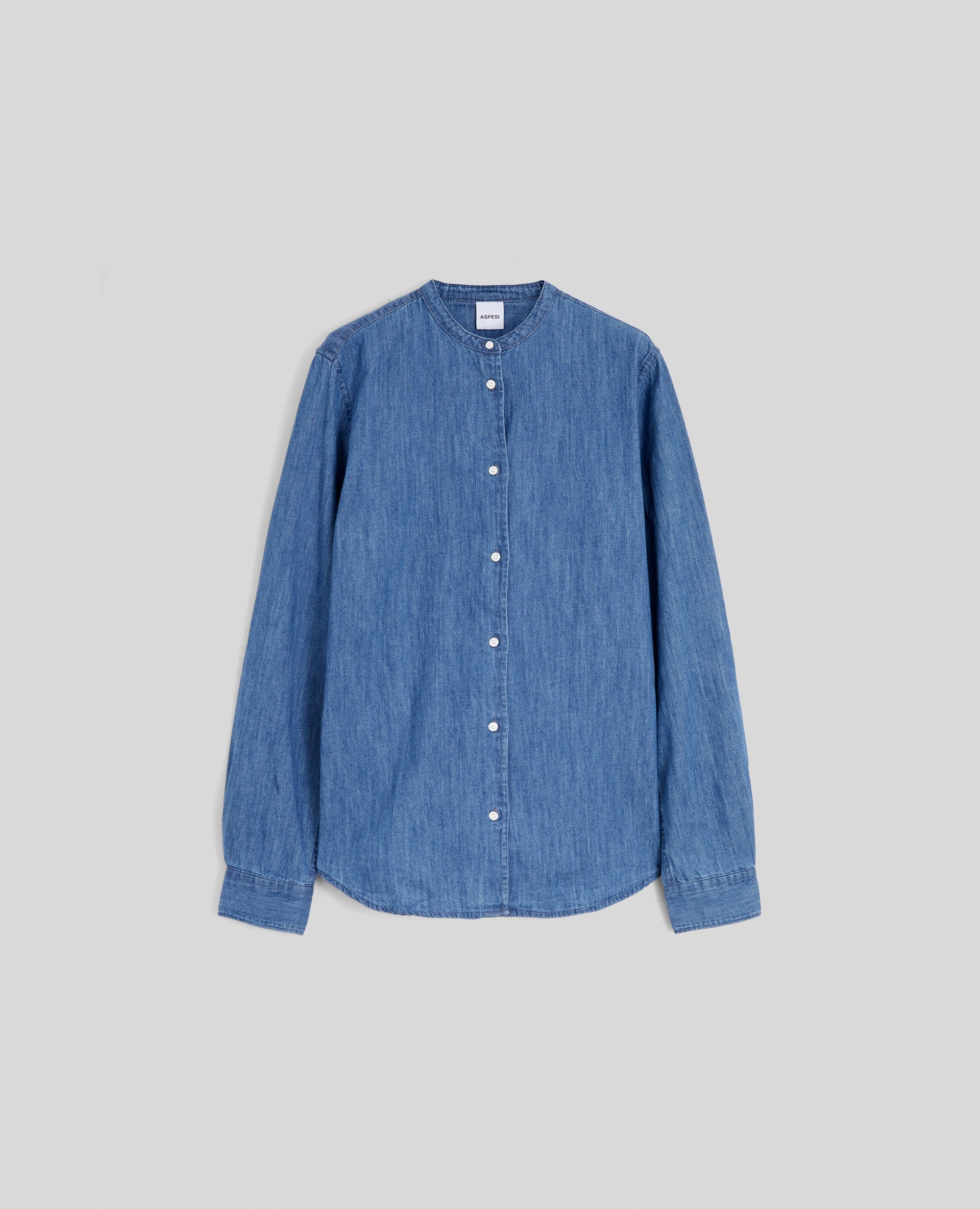 CAMICIA IN CHAMBRAY DI COTONE-DENIM-DENIM-DENIM-DENIM-DENIM