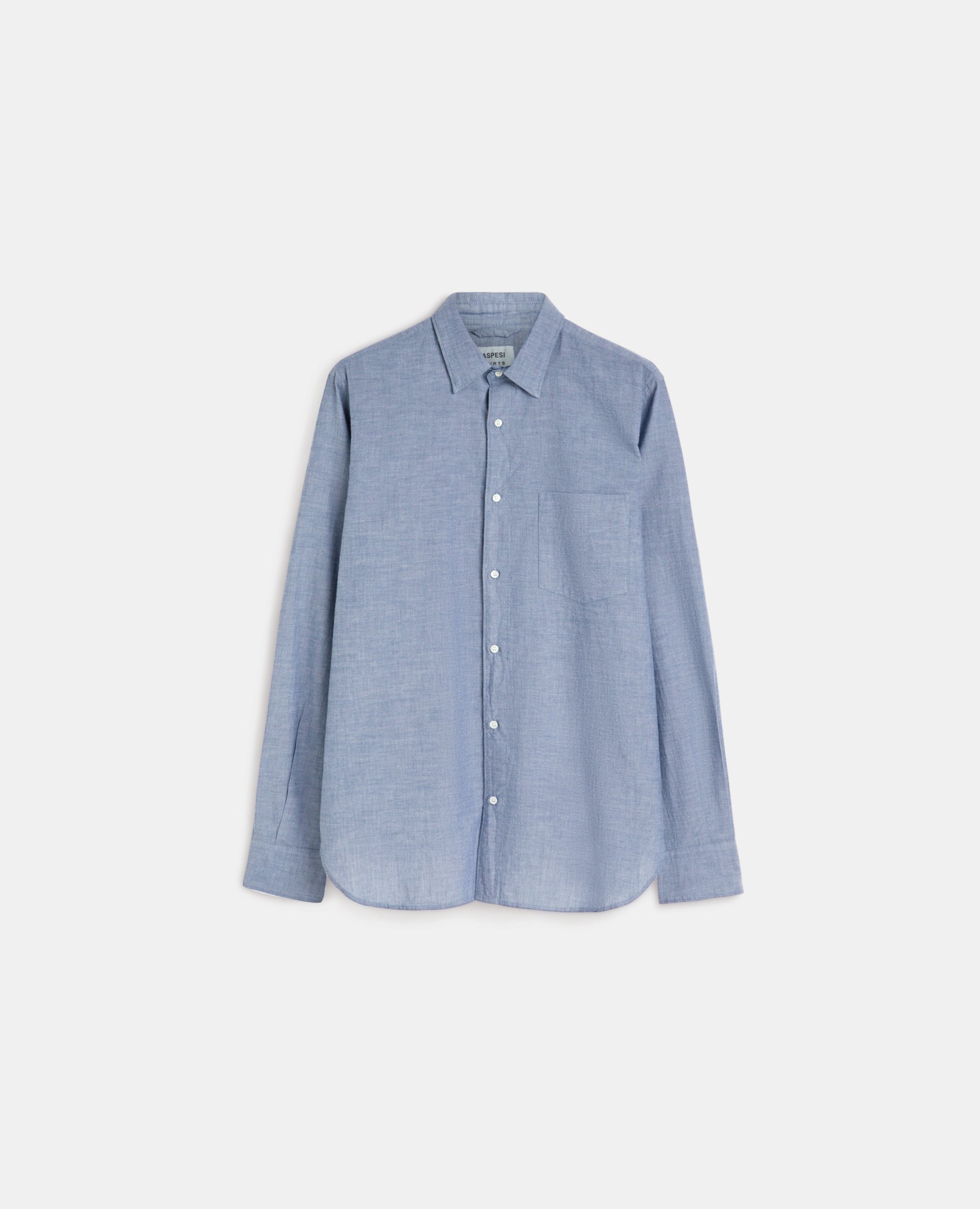 CAMICIA IN CHAMBRAY-CHAMBRAY-CHAMBRAY-AZUL CLARO-CHAMBRAY-CHAMBRAY