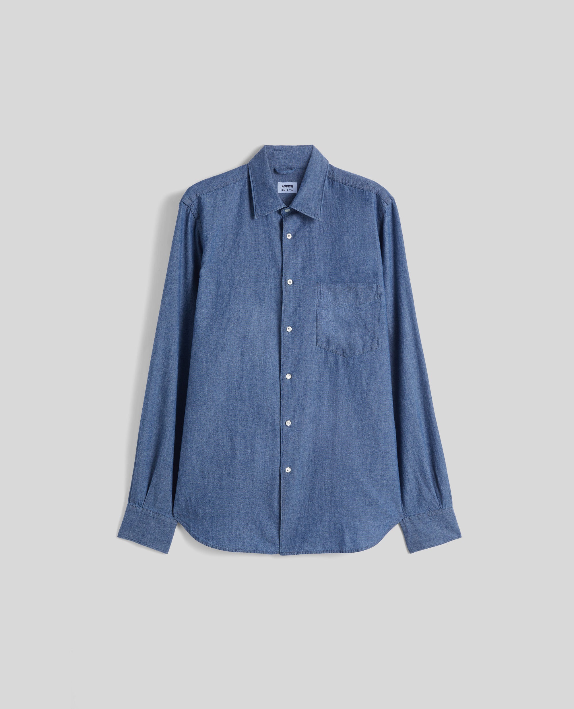 CAMICIA IN CHAMBRAY-DENIM MEDIO-MEDIUM DENIM-DENIM MEDIO-MITTLERER DENIM-DENIM MOYEN