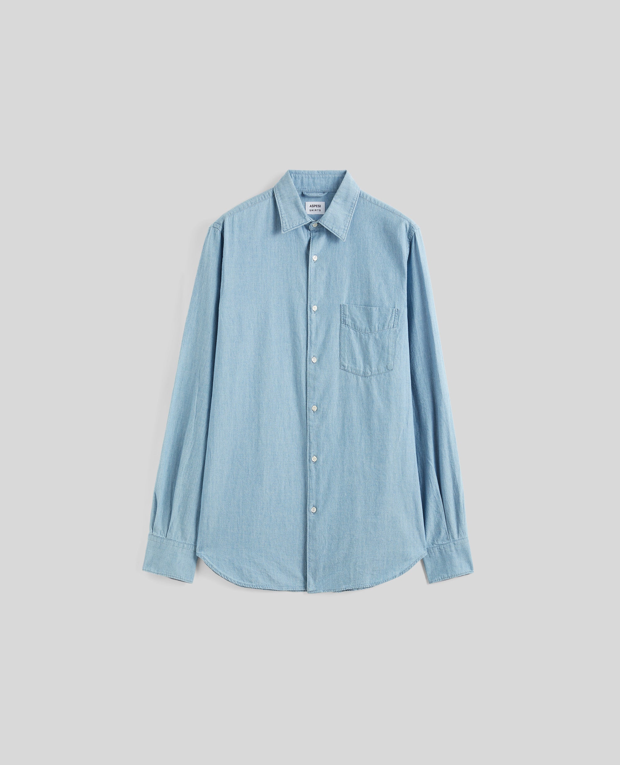 CAMICIA IN CHAMBRAY-DENIM CHIARO-LIGHT DENIM-DENIM CLARO-HELLES DENIM-DENIM CLAIR