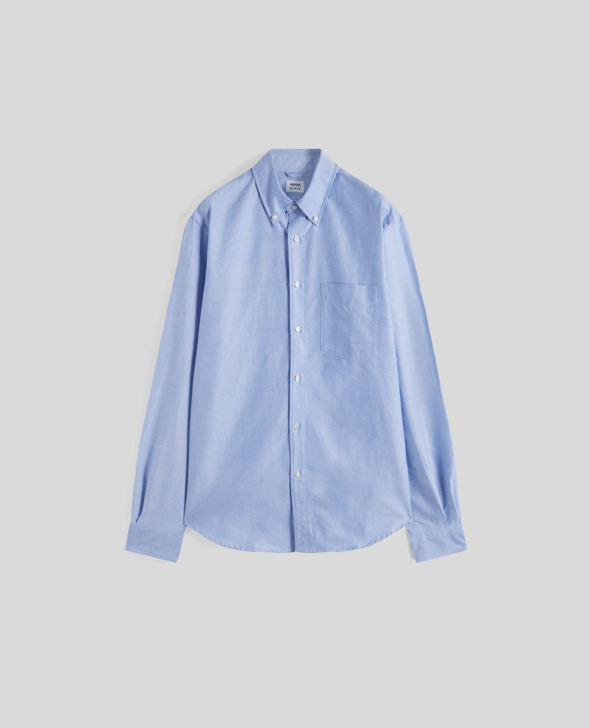 CAMICIA IN COTONE OXFORD CON COLLO BUTTON DOWN-AZZURRO-SKY BLUE-AZUL CLARO-HIMMELBLAU-BLEU CIEL