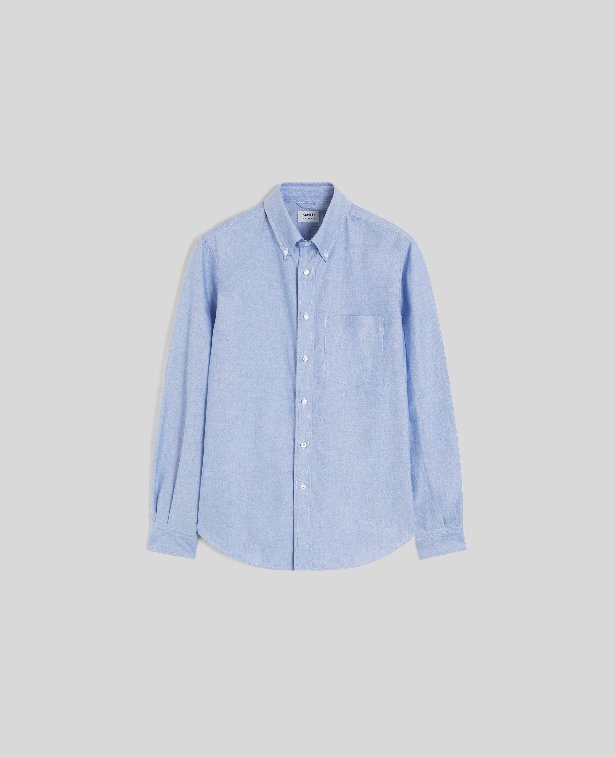 CAMICIA IN COTONE OXFORD CON COLLO BUTTON DOWN-AZZURRO-SKY BLUE-AZUL CLARO-HIMMELBLAU-BLEU CIEL