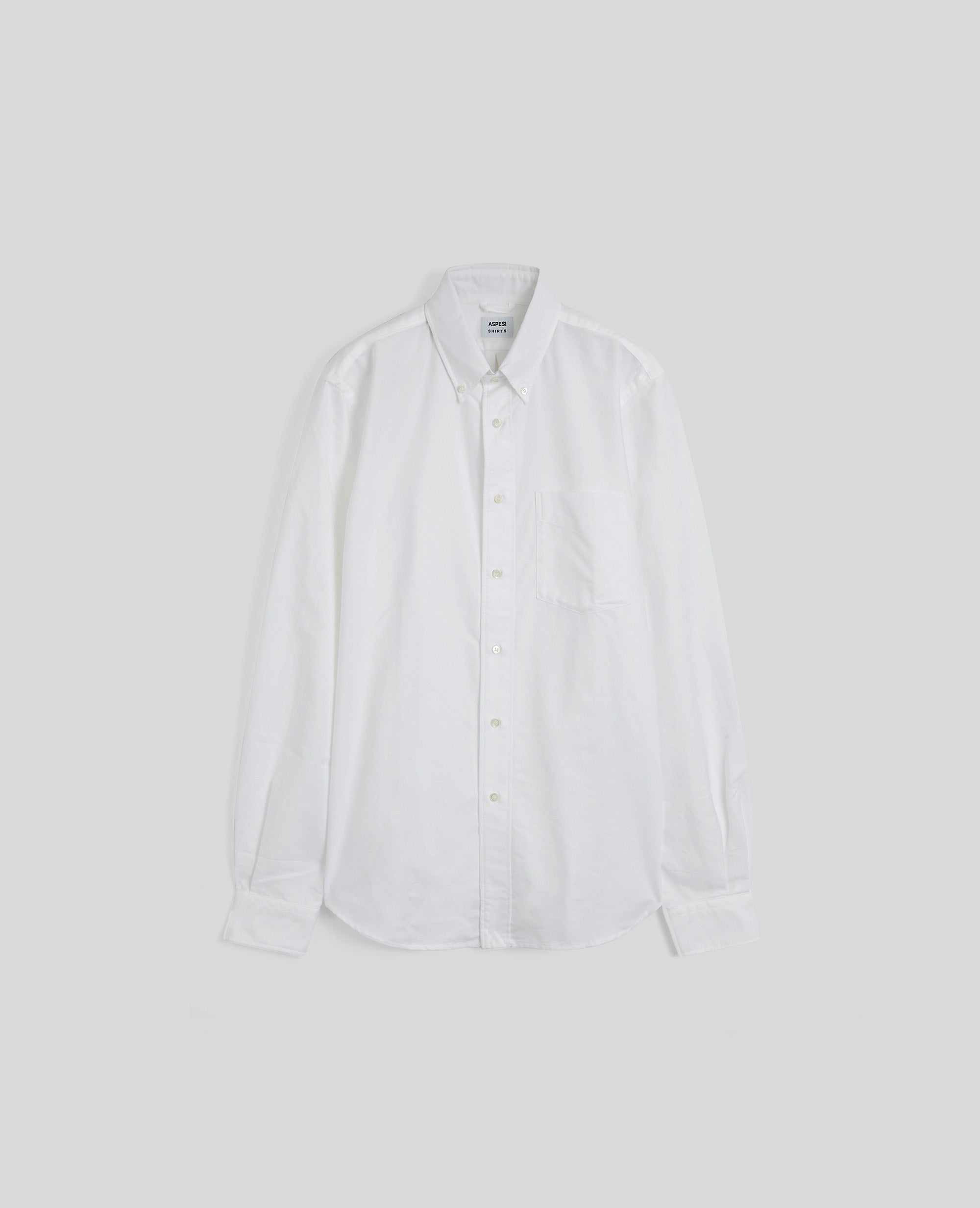 CAMICIA IN COTONE OXFORD CON COLLO BUTTON DOWN-BIANCO-WHITE-BLANCO-WEISS-BLANC