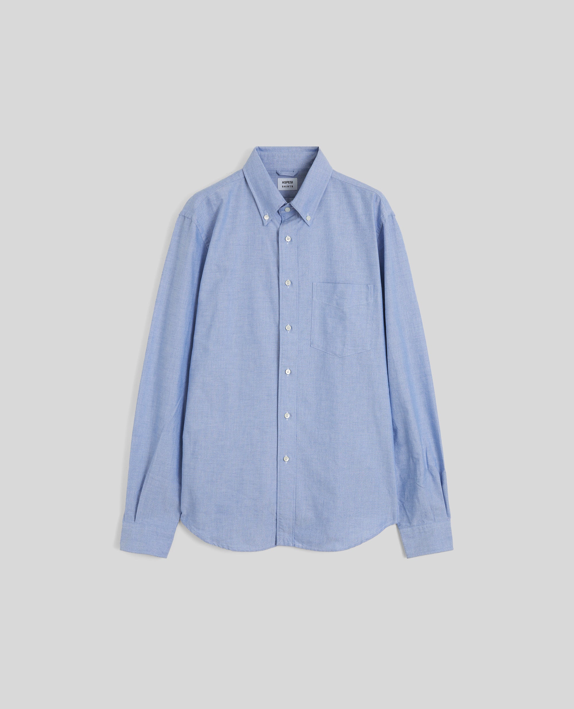 CAMICIA IN COTONE OXFORD CON COLLO BUTTON DOWN-AZZURRO-SKY BLUE-AZUL CLARO-HIMMELBLAU-BLEU CIEL