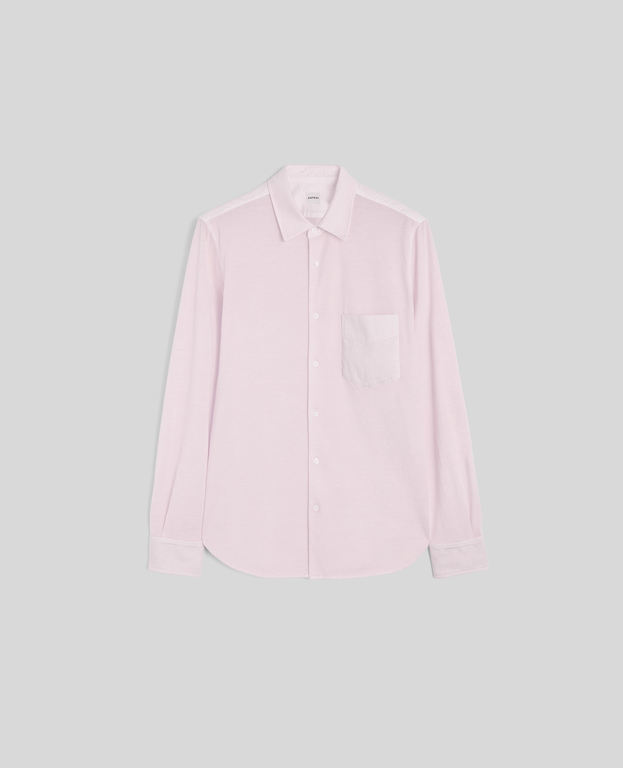 CAMICIA IN JERSEY DI COTONE-ROSA-PINK-ROSA-ROSA-ROSE