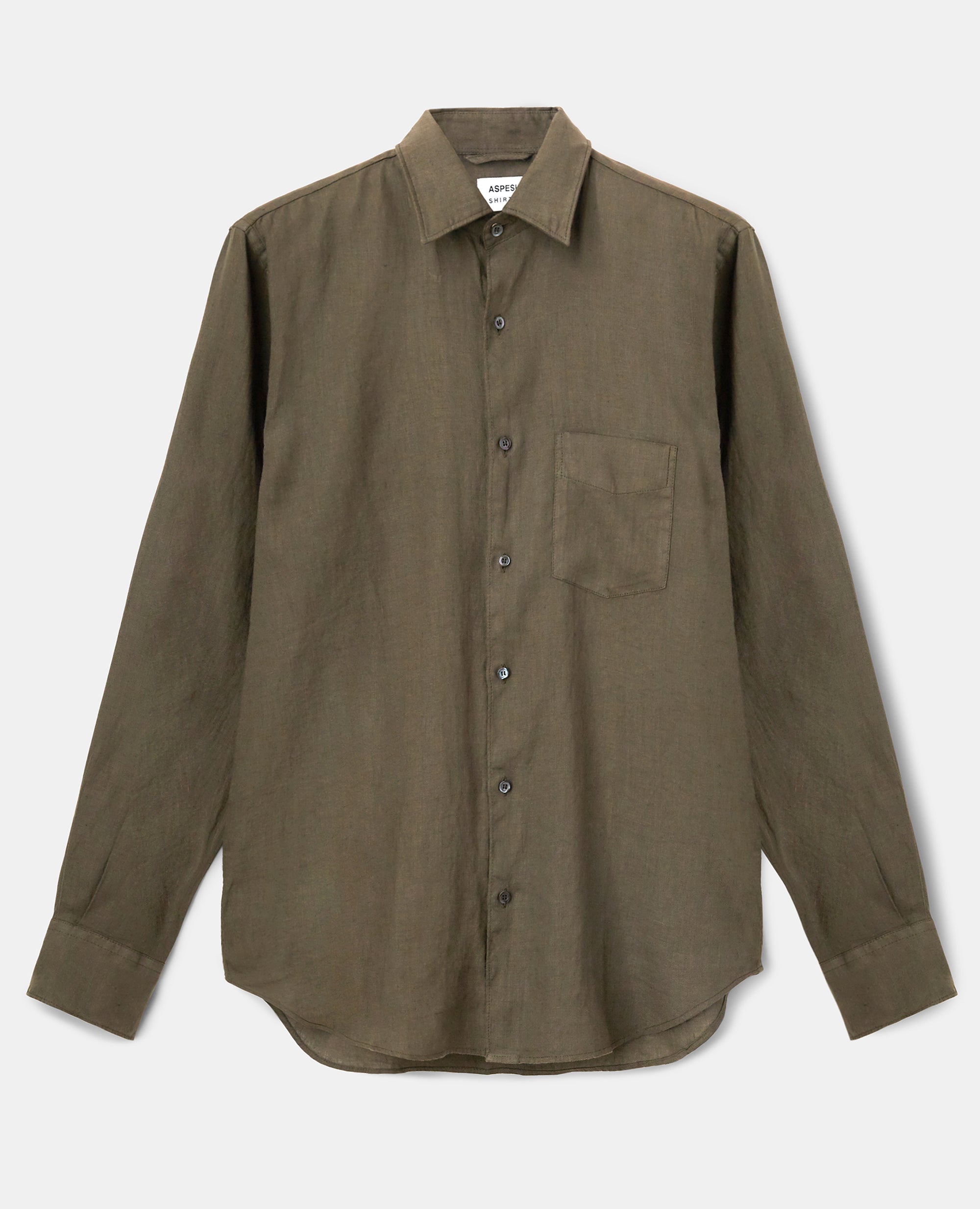 CAMICIA IN LINO-MILITARE-MILITARY-MILITAR-MILITAR-MILITAIRE