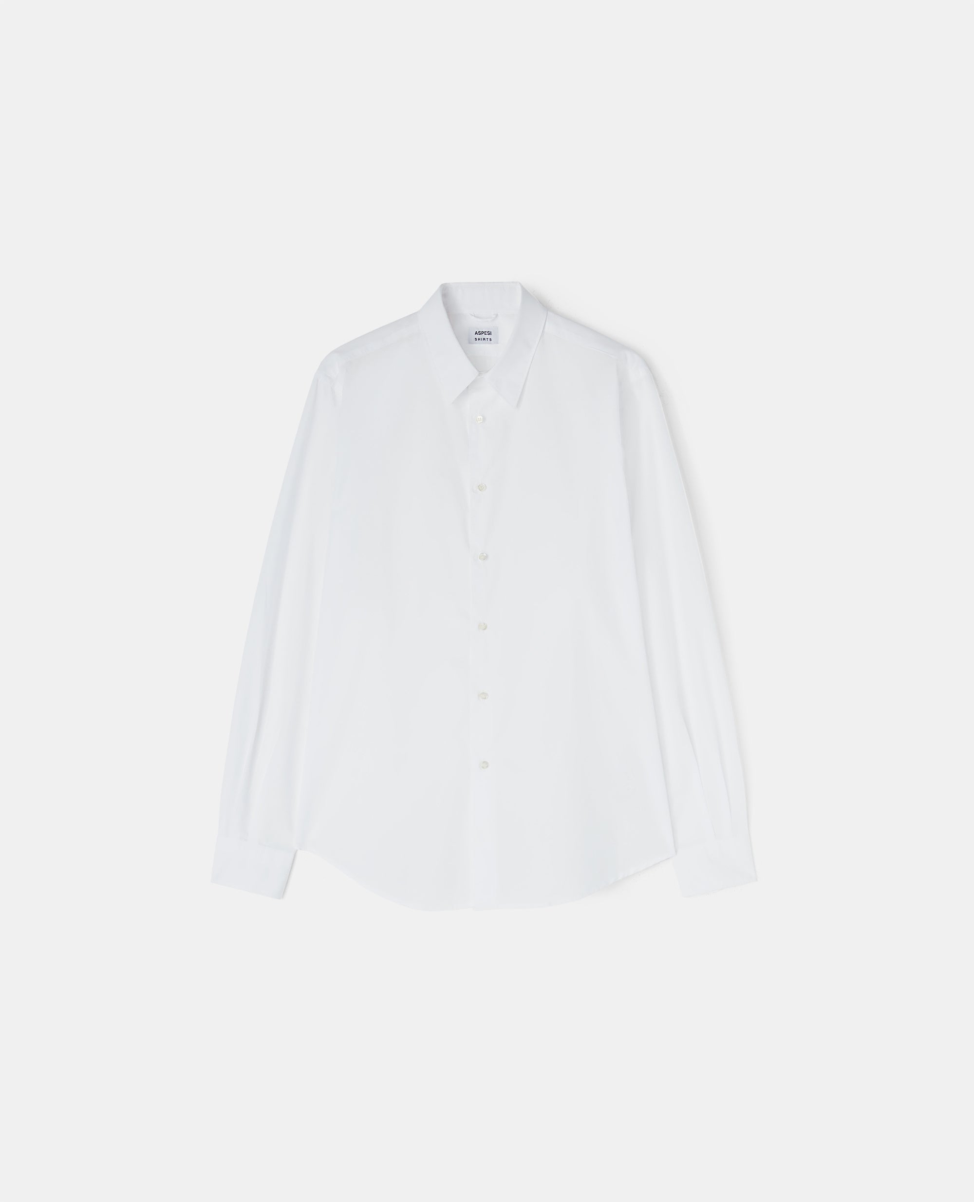 CAMICIA IN POPELINE DI COTONE-BIANCO-WHITE-BLANCO-WEISS-BLANC