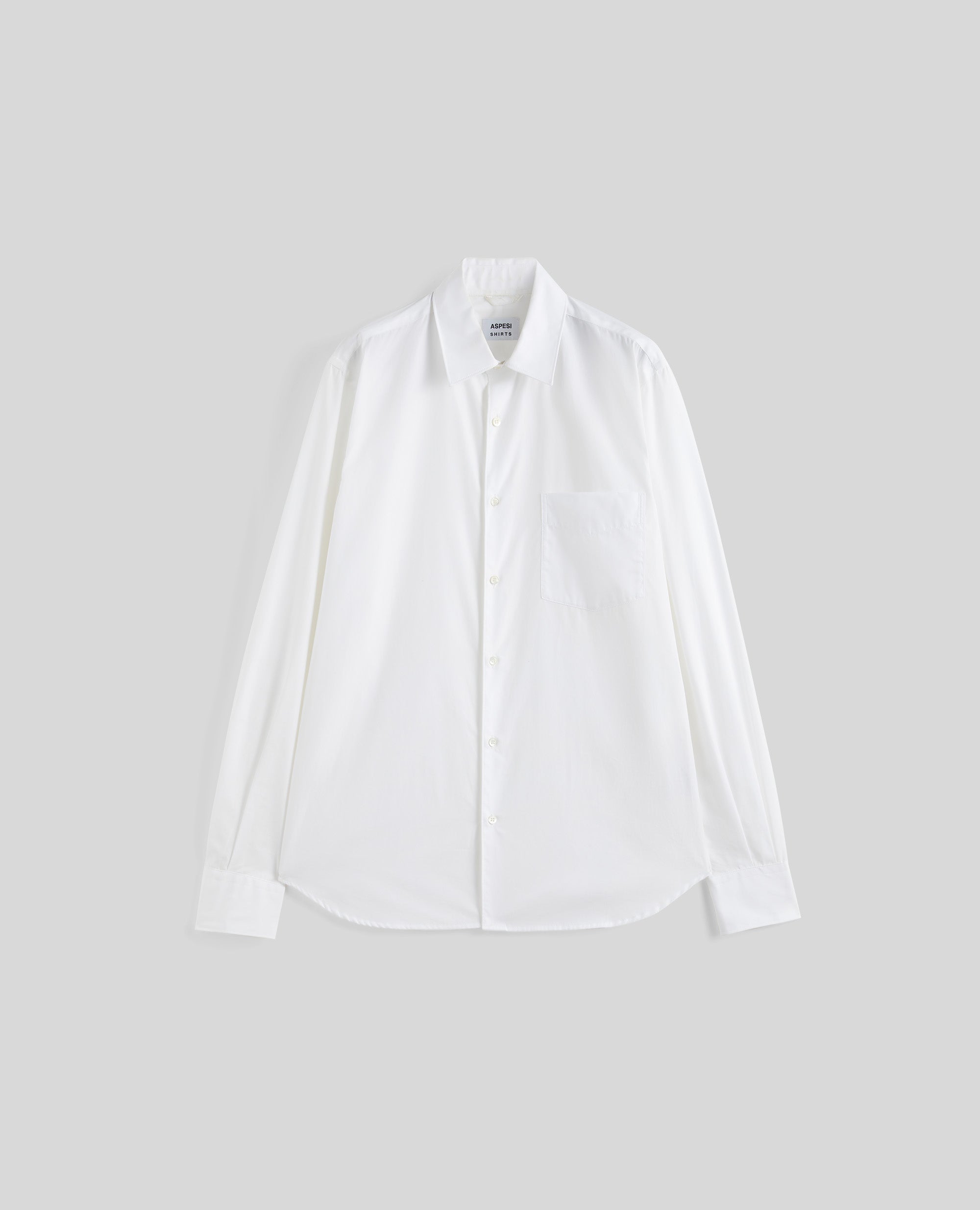 CAMICIA IN POPELINE DI COTONE-BIANCO-WHITE-BLANCO-WEISS-BLANC