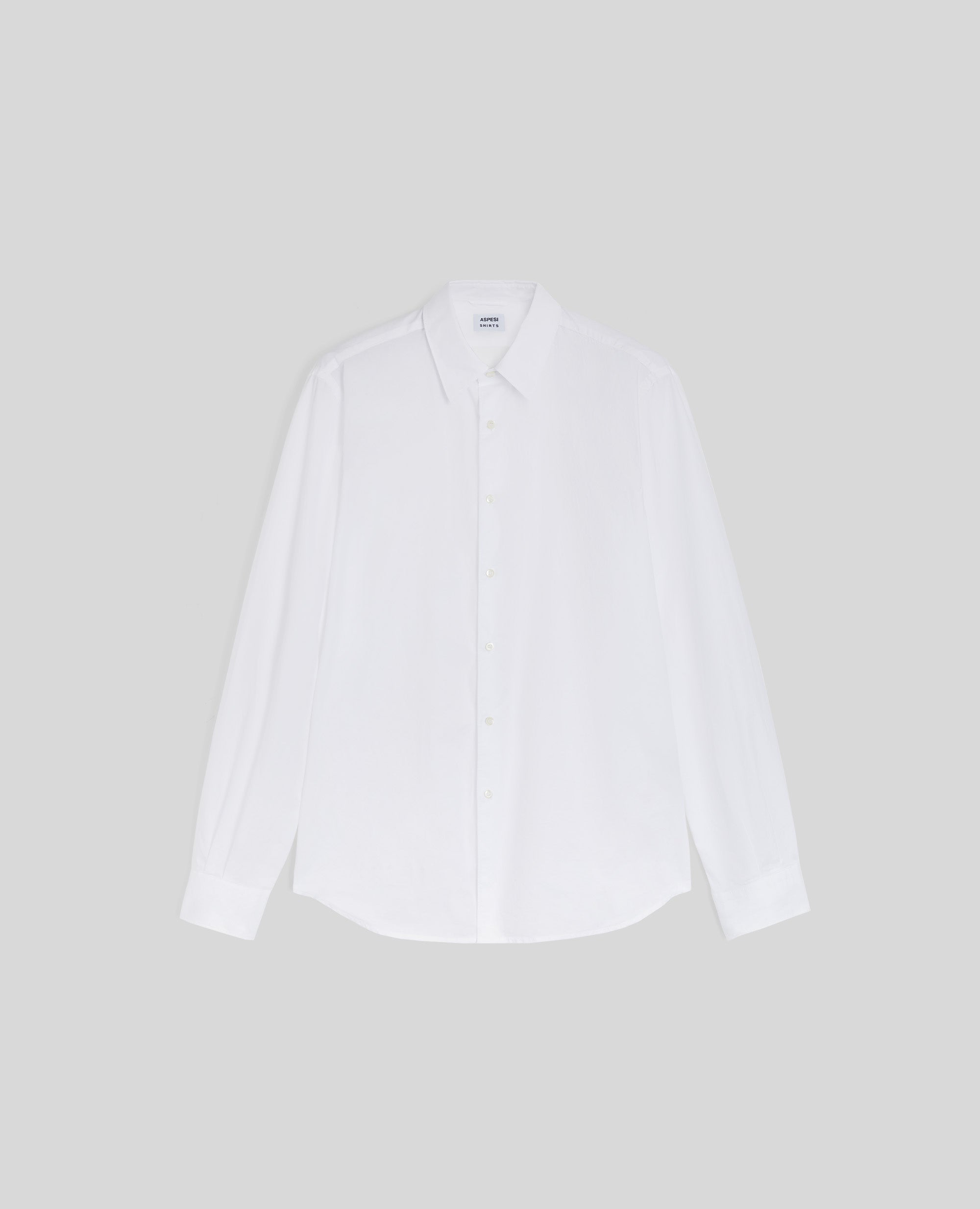 CAMICIA IN POPELINE DI COTONE-BIANCO-WHITE-BLANCO-WEISS-BLANC