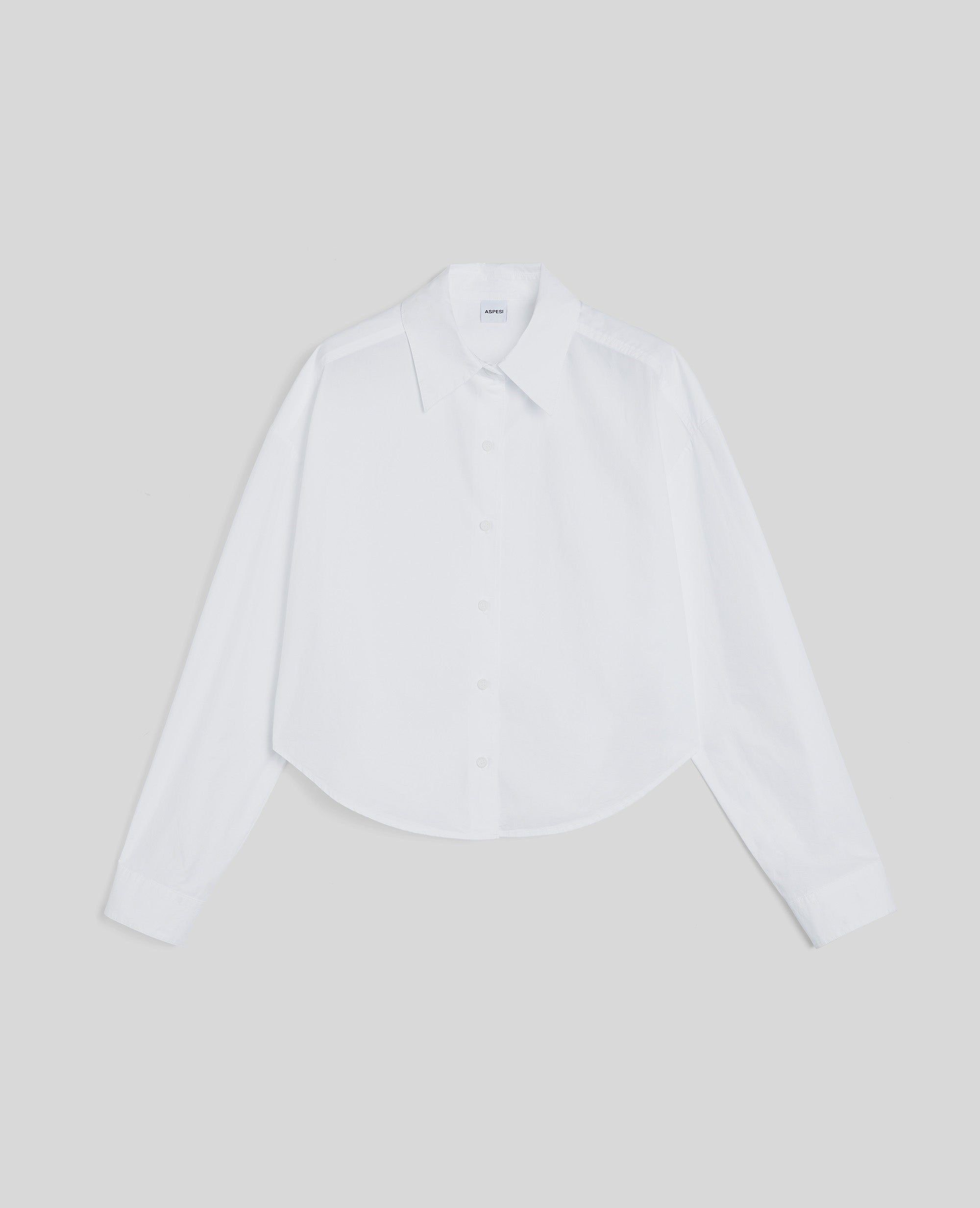 CAMICIA IN POPELINE DI COTONE-BIANCO-WHITE-BLANCO-WEISS-BLANC