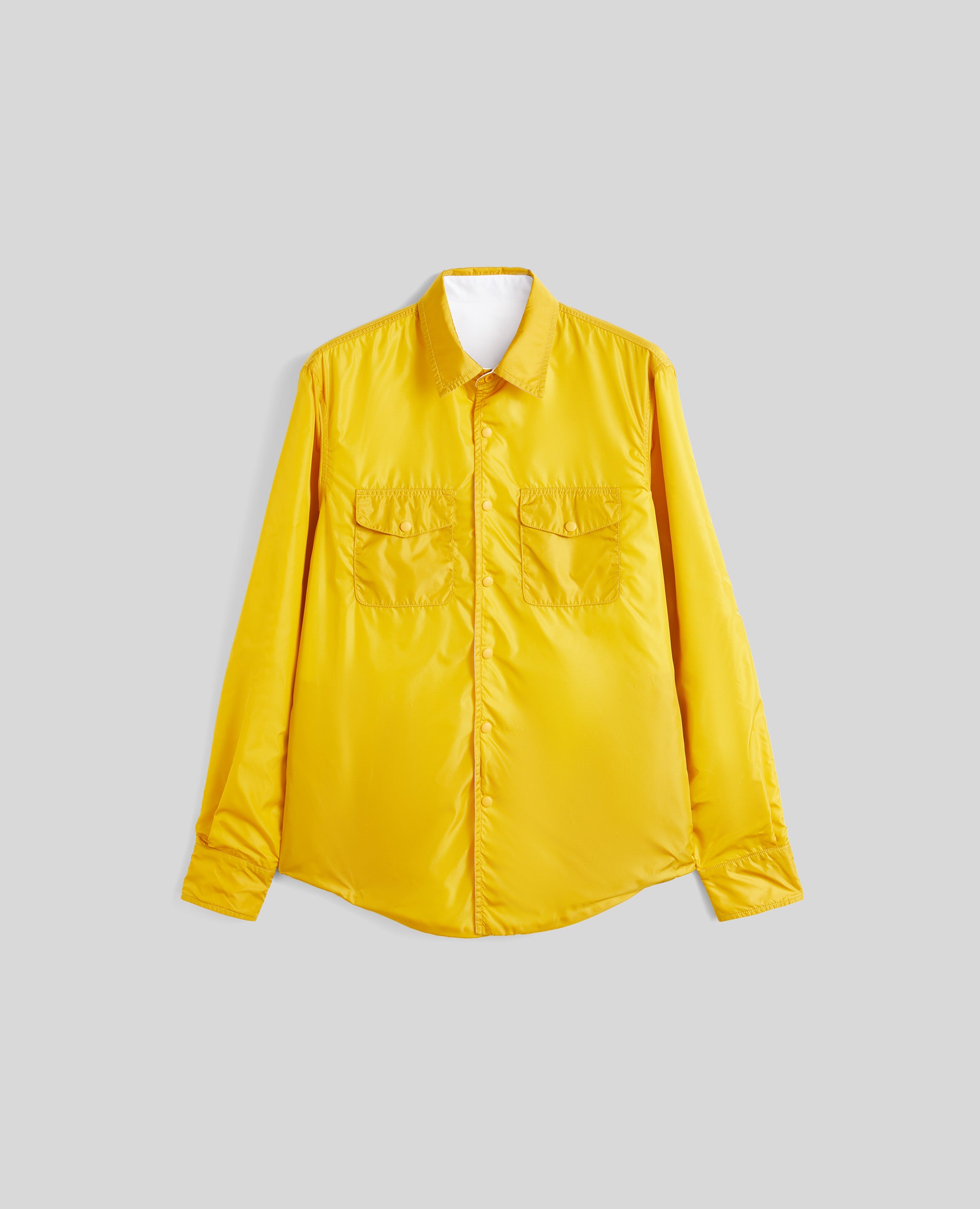 CAMICIA REVERSIBILE IN NYLON RICICLATO IDROREPELLENTE-SENAPE-MUSTARD YELLOW-MOSTAZA-SENF-MOUTARDE