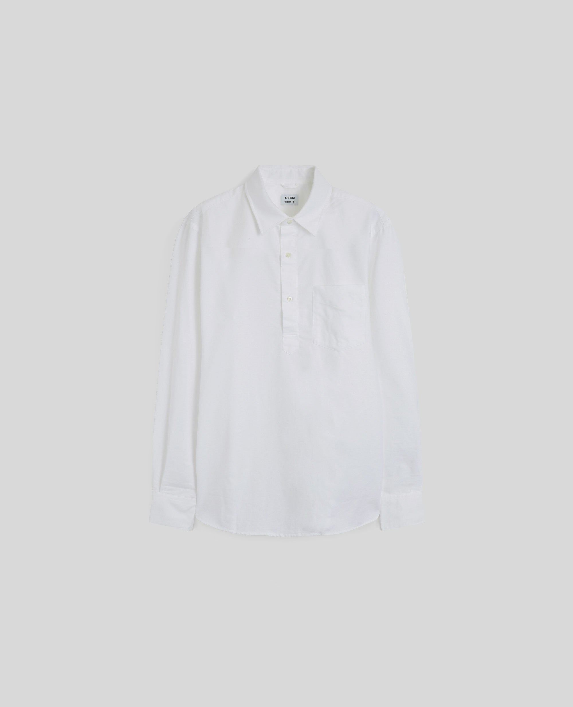 CAMICIA RICHIUSA IN COTONE OXFORD-BIANCO-WHITE-BLANCO-WEISS-BLANC