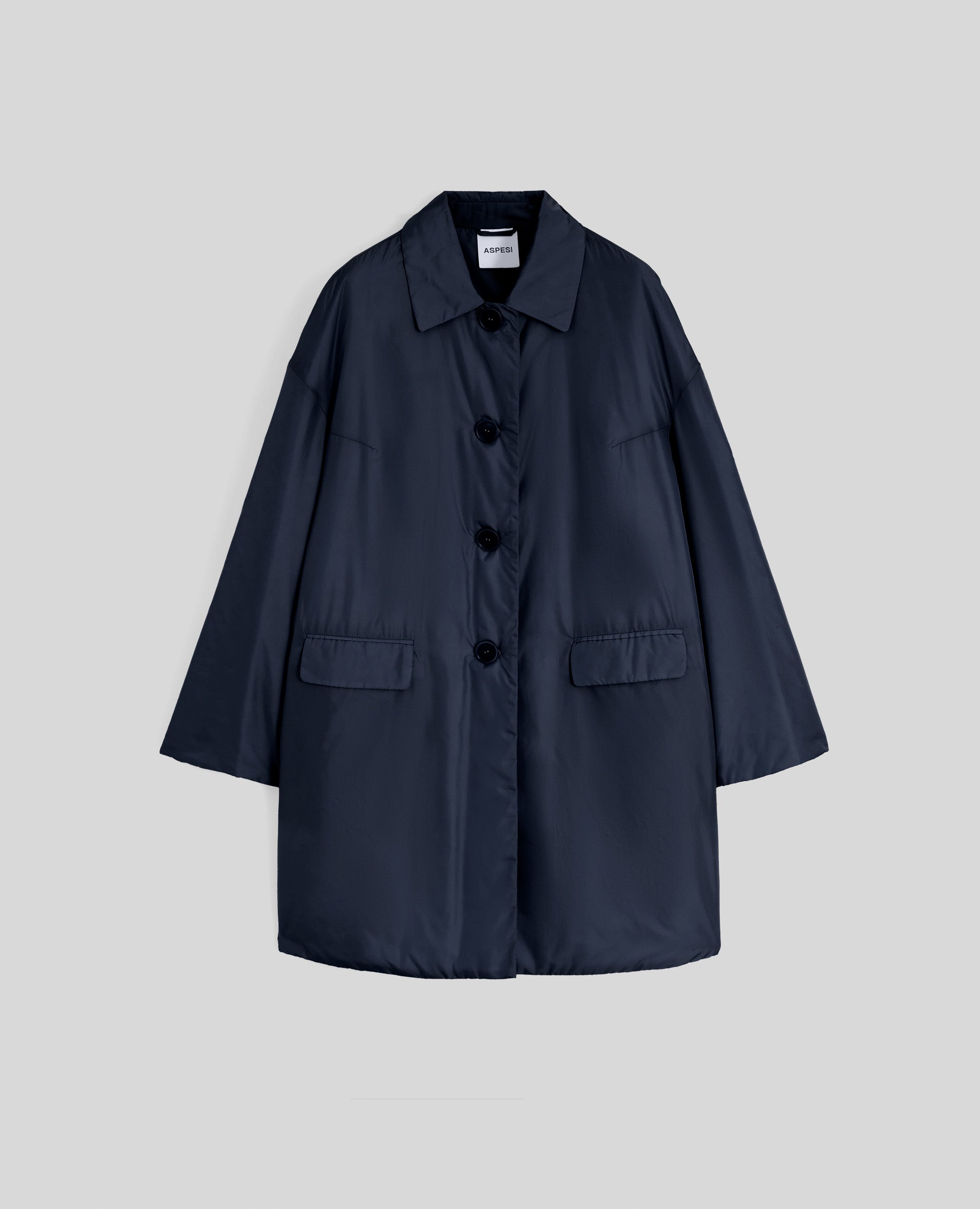 CAPPOTTO TEENA IN NYLON-BLU NAVY-NAVY BLUE-AZUL MARINO-MARINEBLAU-BLEU MARINE