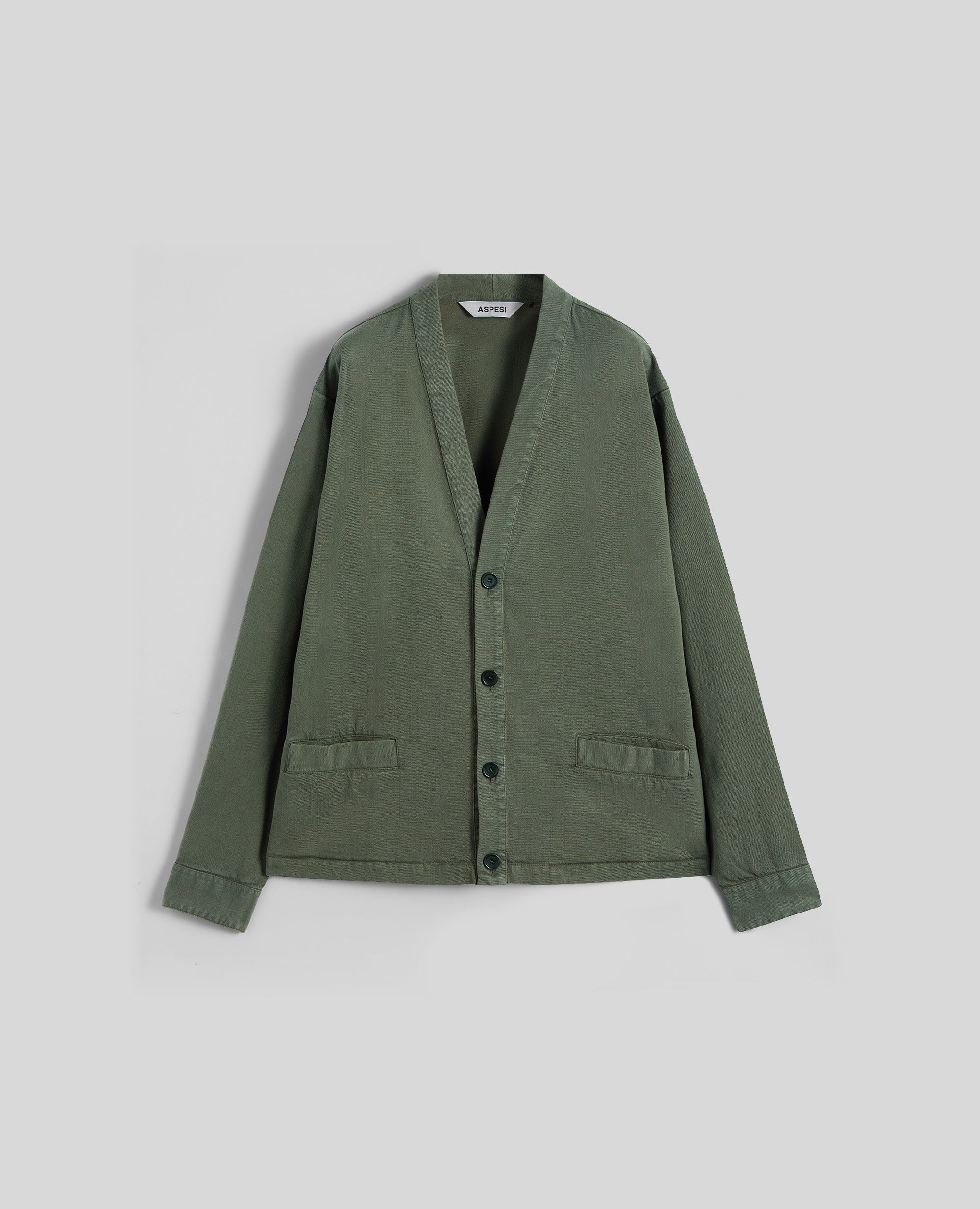 CARDIGAN DAVID WINT IN TWILL-VERDONE-DARK GREEN-VERDER¢N-DUNKELGRUN-VERT FONCE