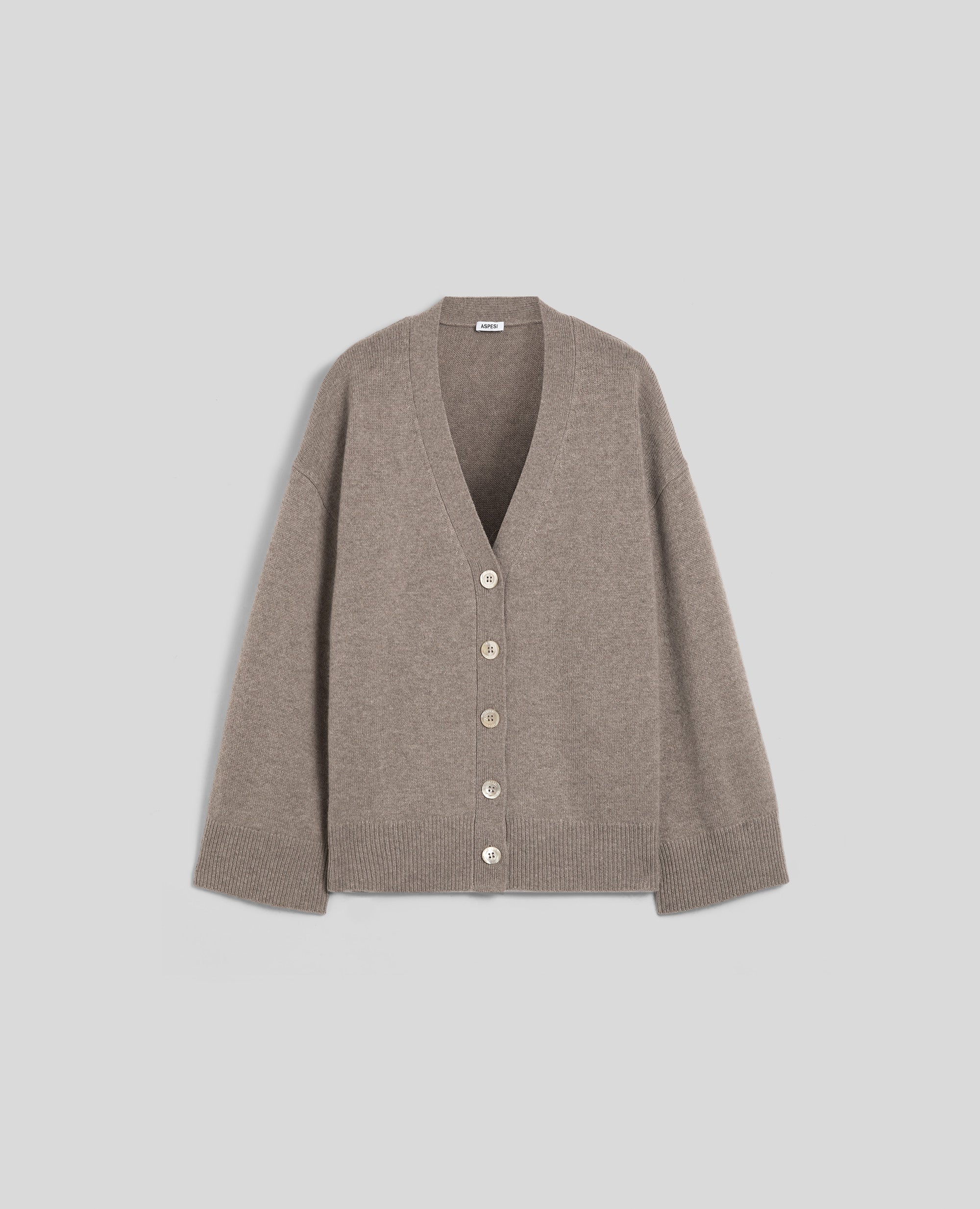 CARDIGAN IN CASHMERE-TORTORA-DOVE GREY-T¢RTOLA-TAUBENGRAU-TOURTERELLE