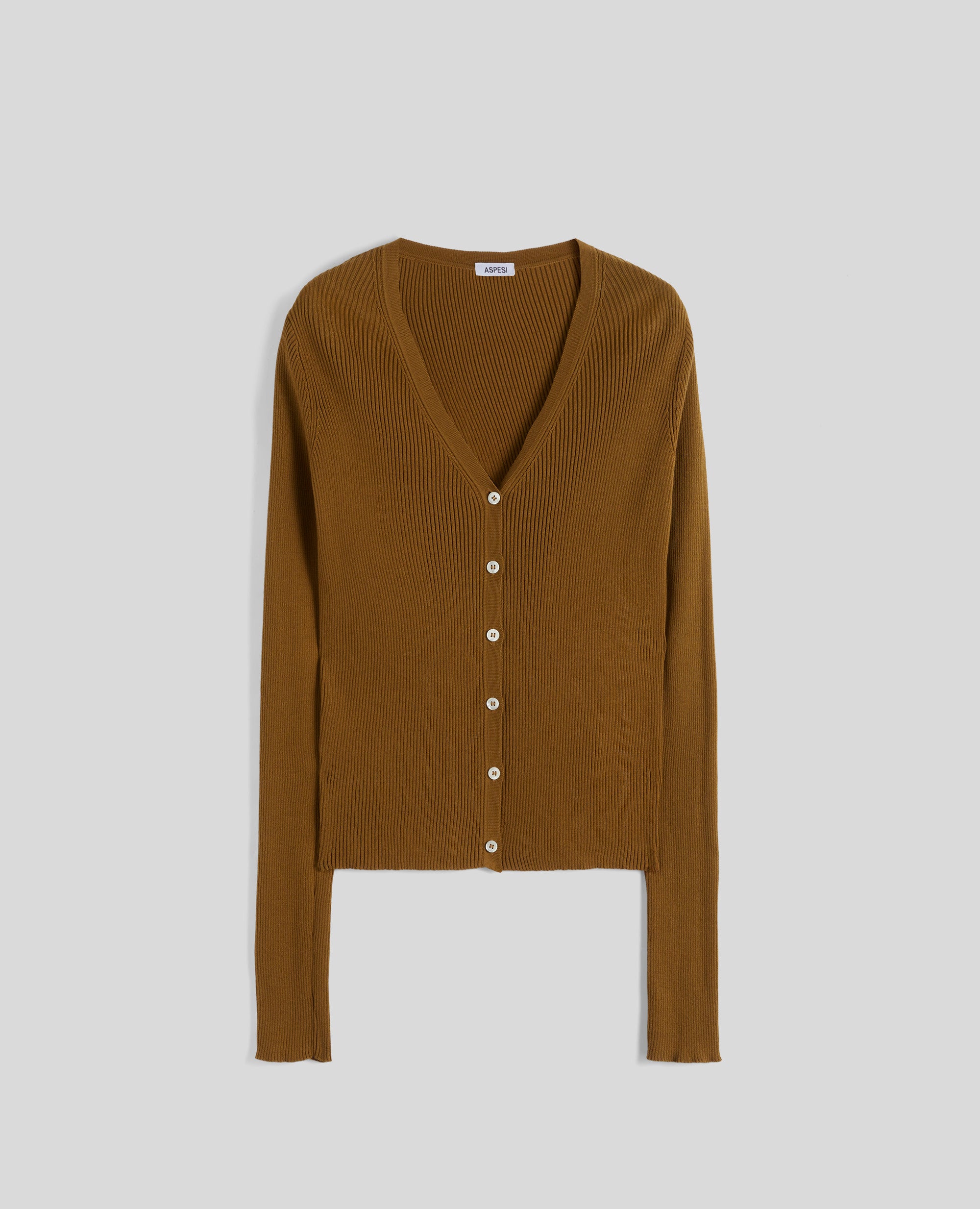 CARDIGAN IN COTONE-SENAPE-MUSTARD YELLOW-MOSTAZA-SENF-MOUTARDE