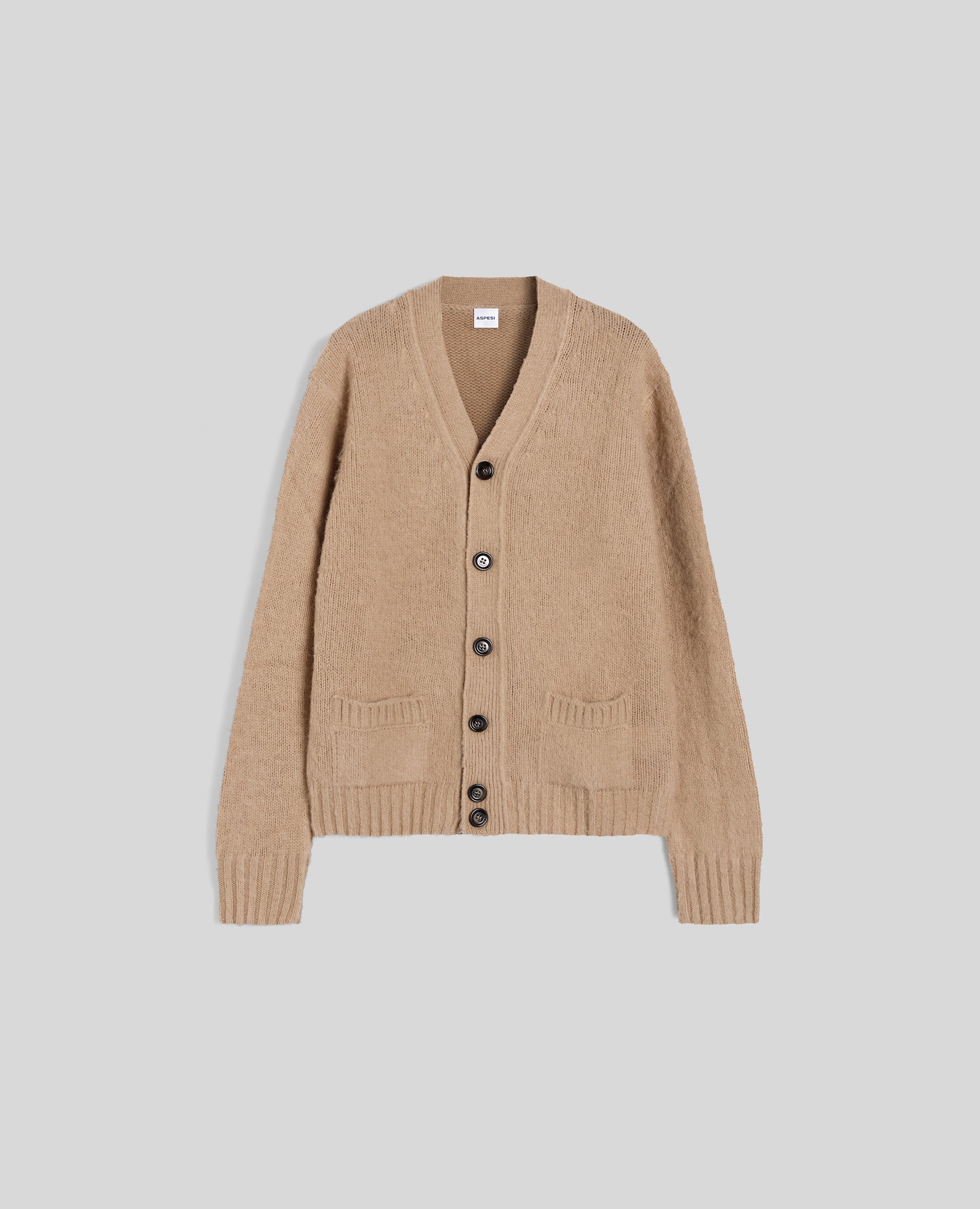 CARDIGAN IN LANA SHETLAND-CAMMELLO-CAMEL-CAMELLO-KAMEL-CAMEL