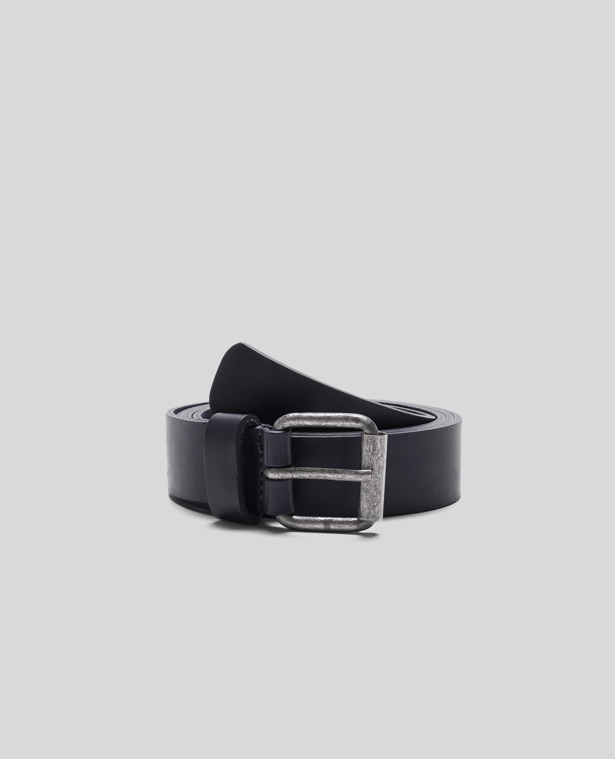 CINTURA CLASSICA IN PELLE-NERO-BLACK-NEGRO-SCHWARZ-NOIR